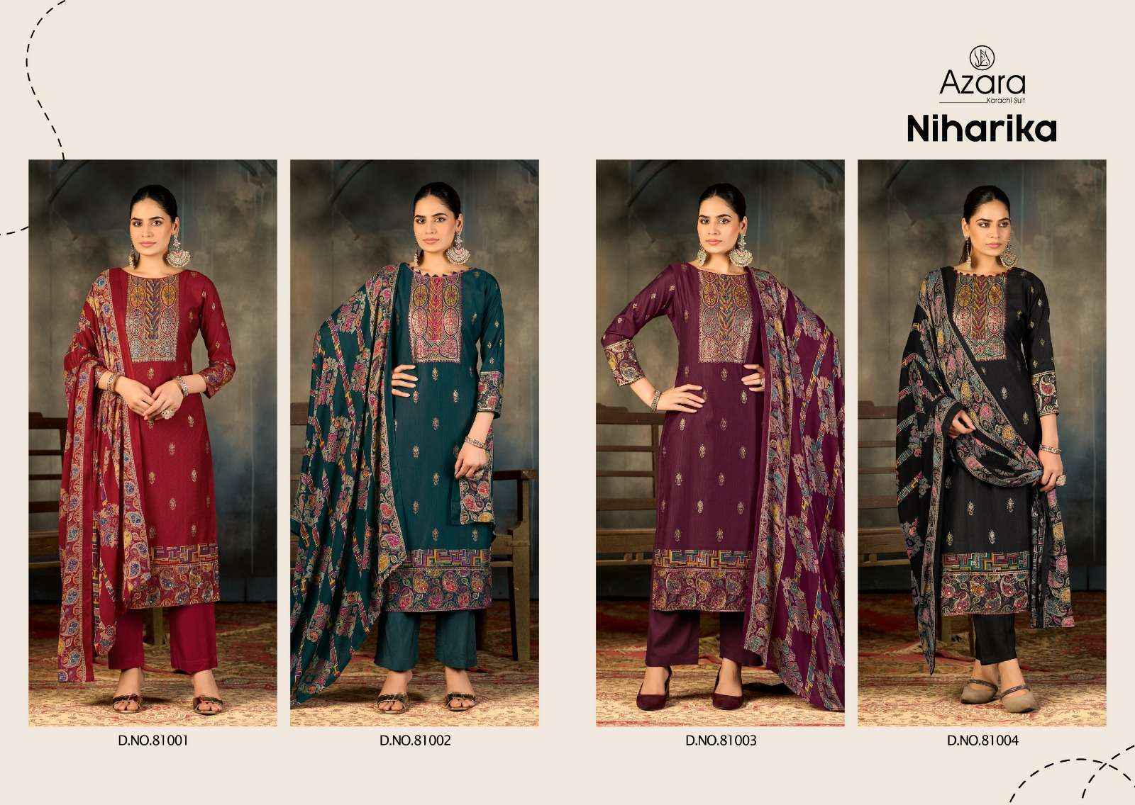 Radhika Fashion Azara Niharika Viscose Salwar Kameez Wholesale Rate ( 4 Pcs Catalog )
