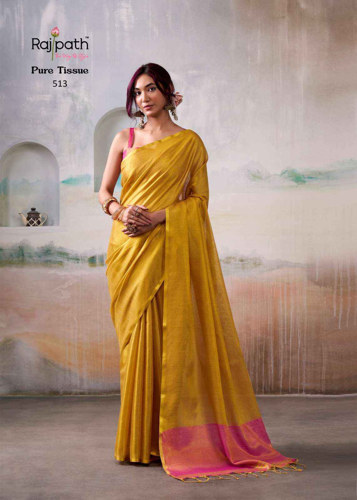 Rajpath Anvika Tissue Silk Saree Wholesale Rate ( 6 Pcs Catalog )