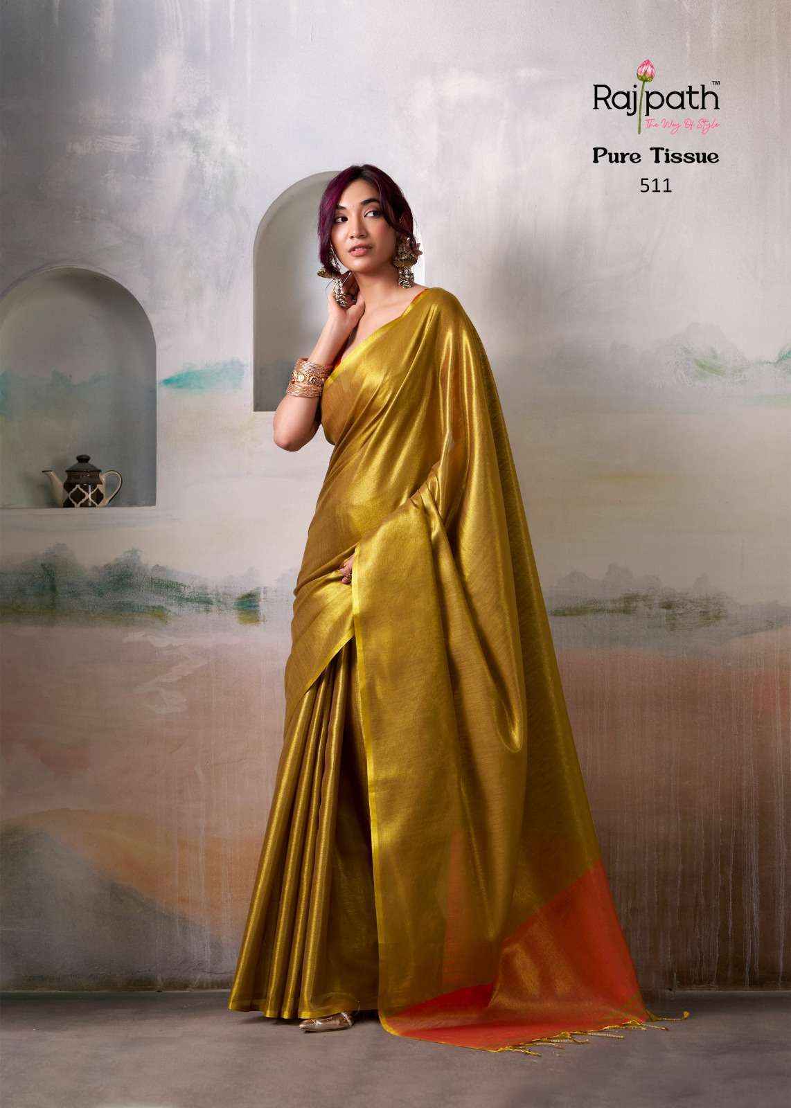 Rajpath Anvika Tissue Silk Saree Wholesale Rate ( 6 Pcs Catalog )