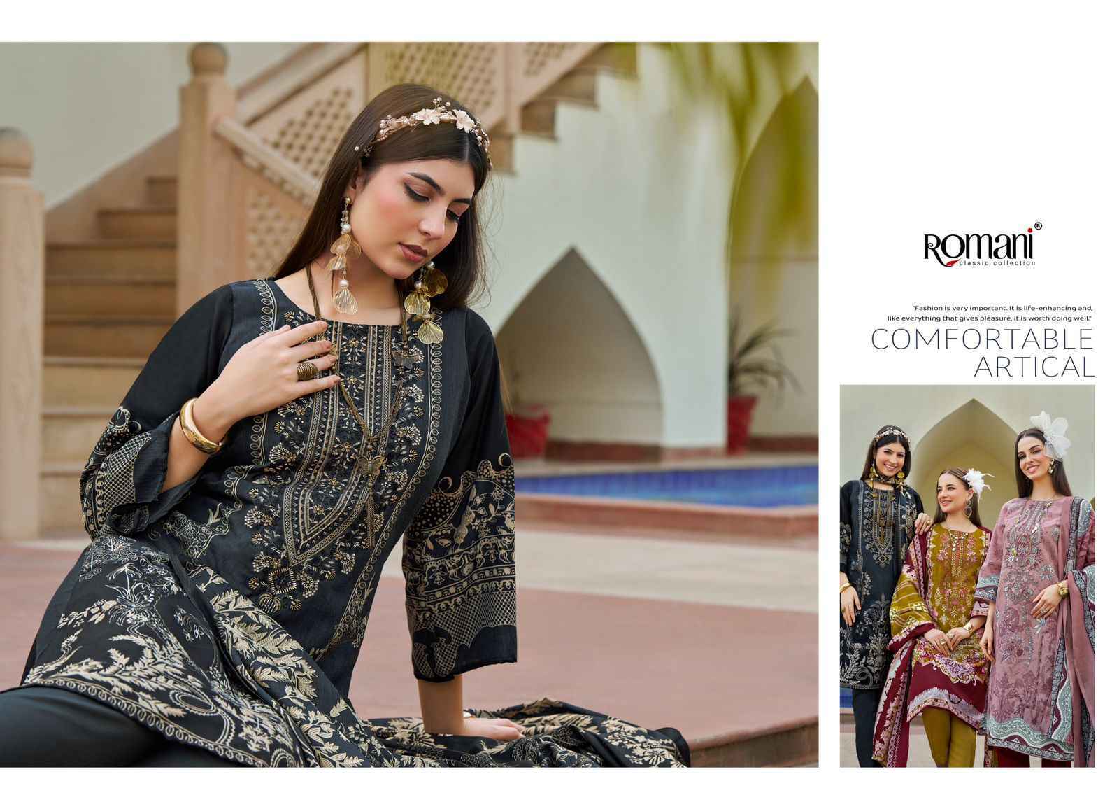 Romani Aarzu Vol 23 Cotton Salwar Kameez Wholesale Rate ( 8 Pcs Catalog )