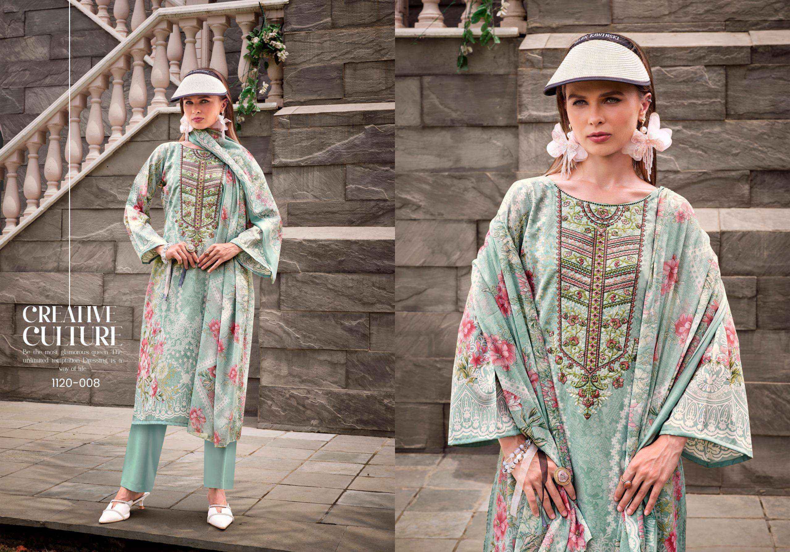 Romani Needle Wonder Vol 5 Cotton Salwar Kameez Wholesale Rate ( 8 Pcs Catalog )