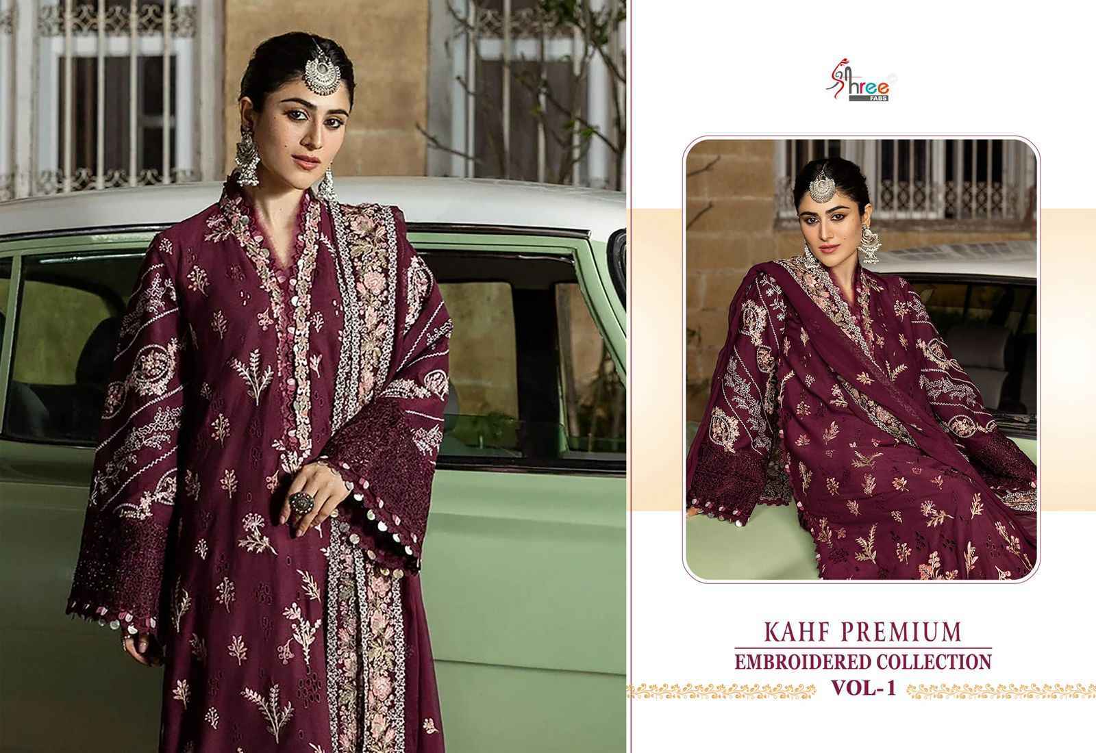 Shree Fabs Kahf Premium Embroidered Collection Vol 1 Reyon Dress Material ( 5 pcs Catalogue )