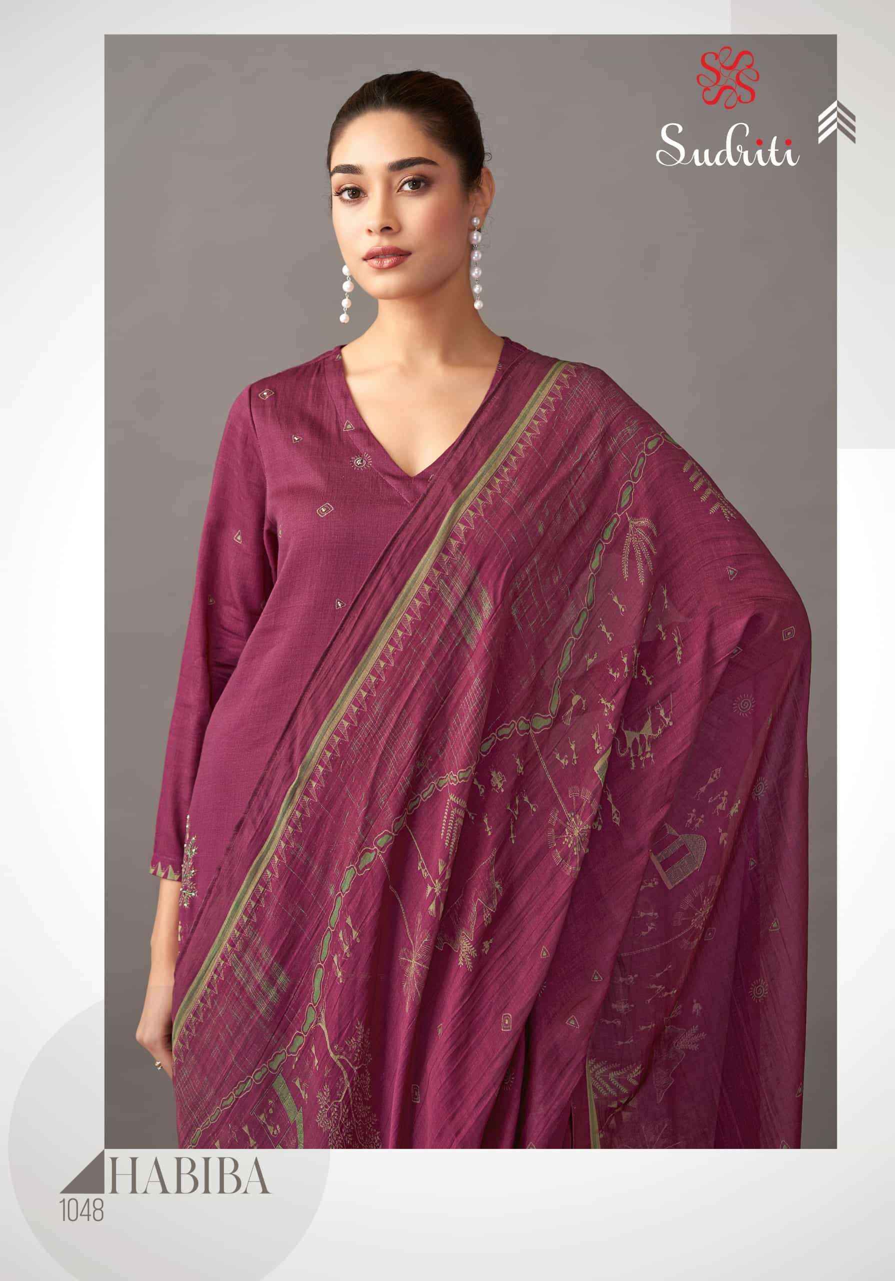 Sudriti Habiba Italian Satin Salwar Kameez Wholesale Rate ( 6 Pcs Catalog )