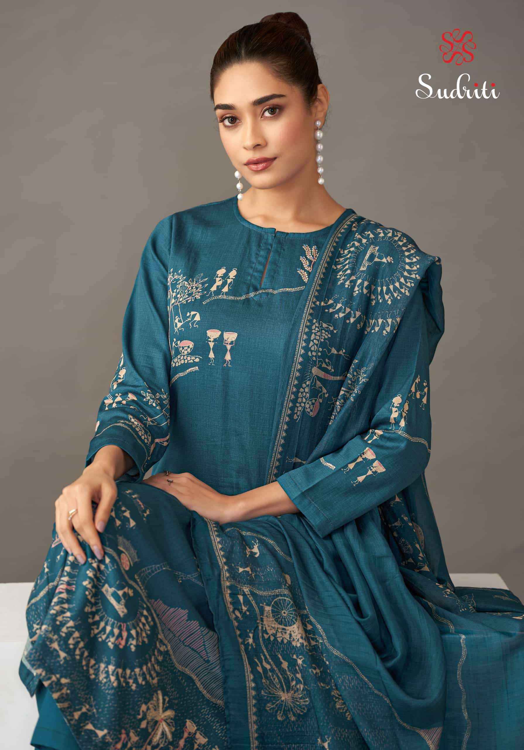 Sudriti Habiba Italian Satin Salwar Kameez Wholesale Rate ( 6 Pcs Catalog )