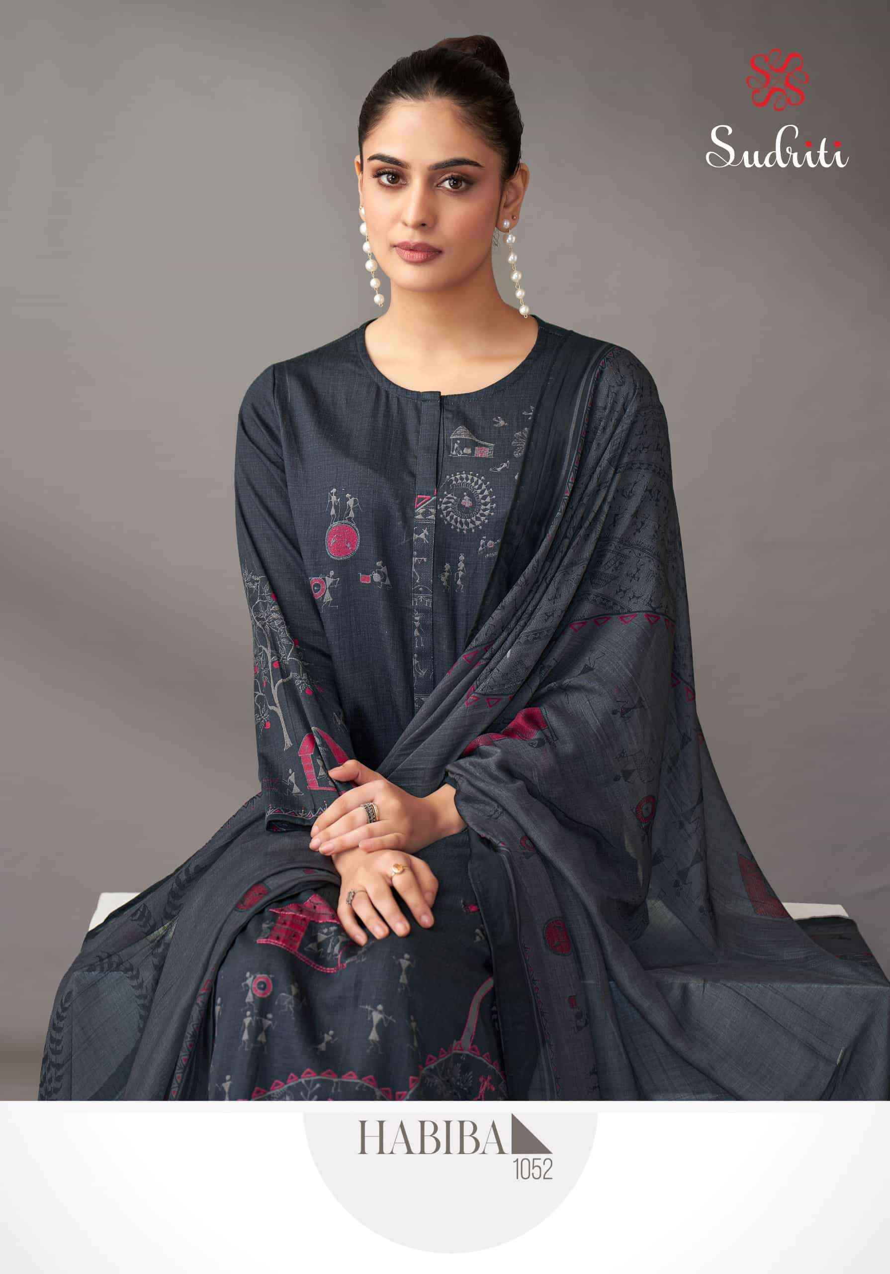 Sudriti Habiba Italian Satin Salwar Kameez Wholesale Rate ( 6 Pcs Catalog )