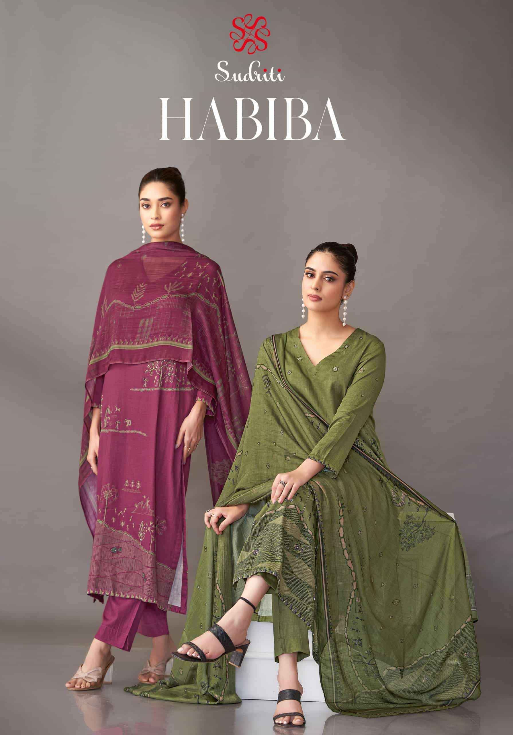 Sudriti Habiba Italian Satin Salwar Kameez Wholesale Rate ( 6 Pcs Catalog )