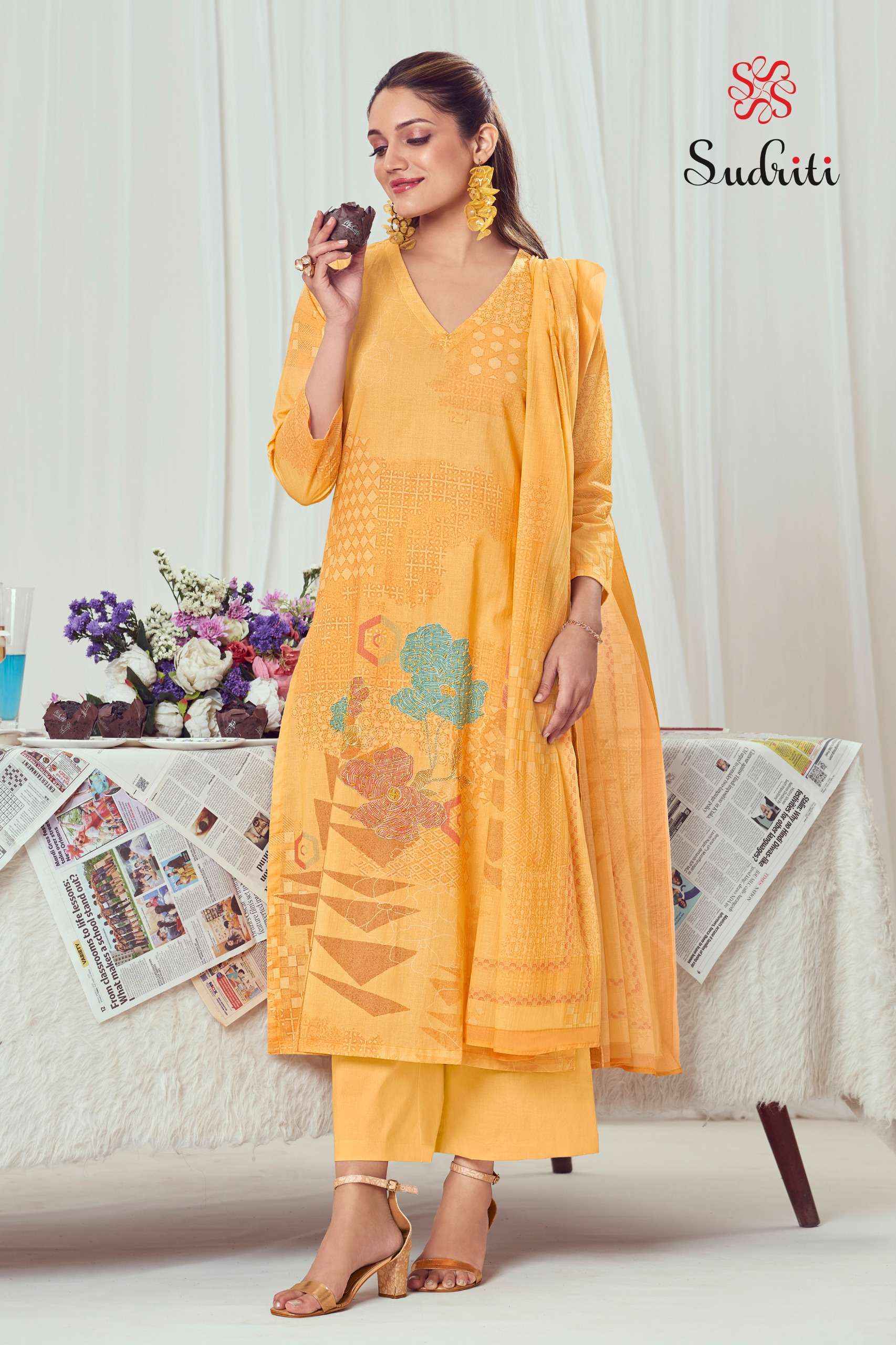 Sudriti Zareen Cotton Salwar Kameez Wholesale Rate ( 6 Pcs Catalog )