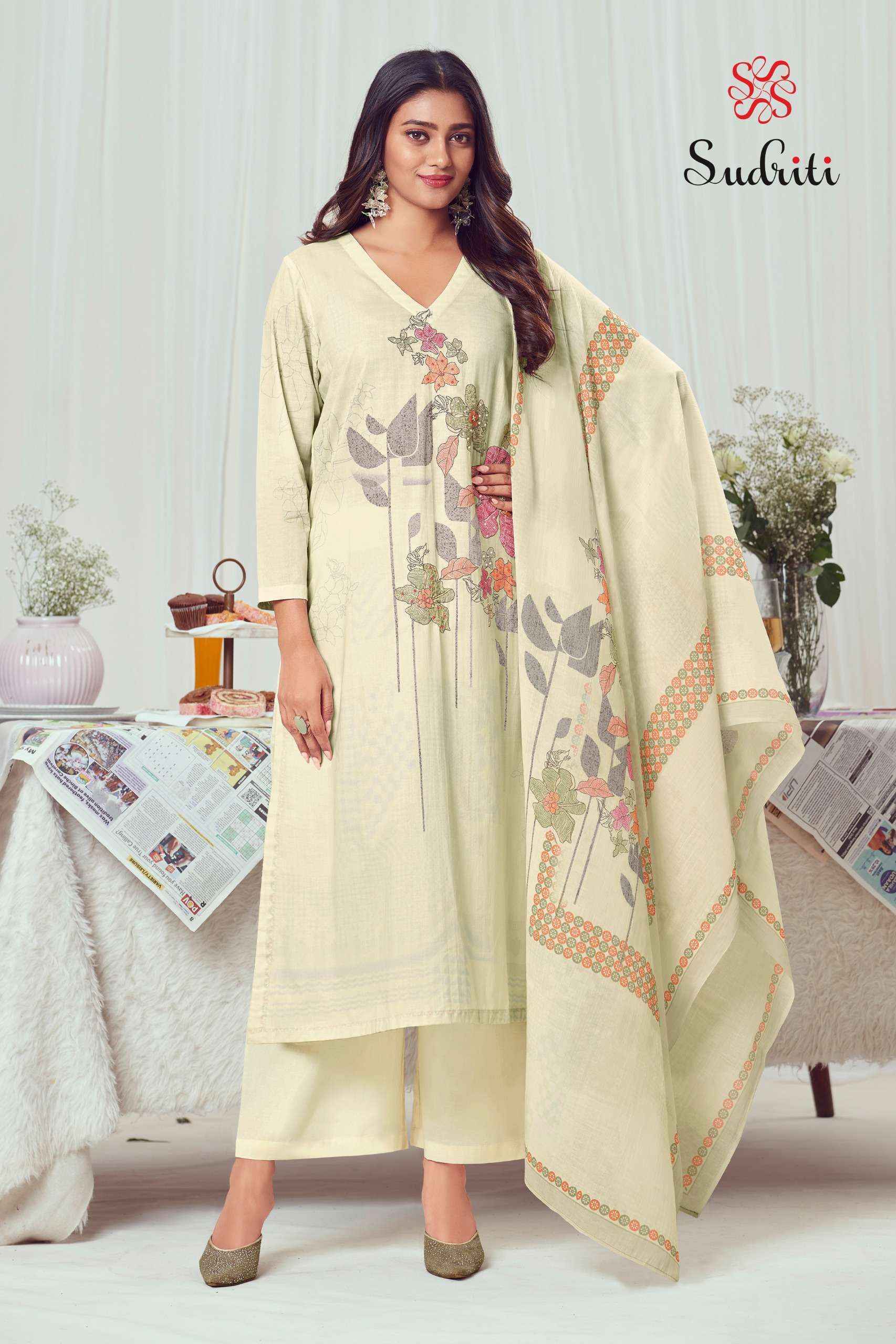 Sudriti Zareen Cotton Salwar Kameez Wholesale Rate ( 6 Pcs Catalog )