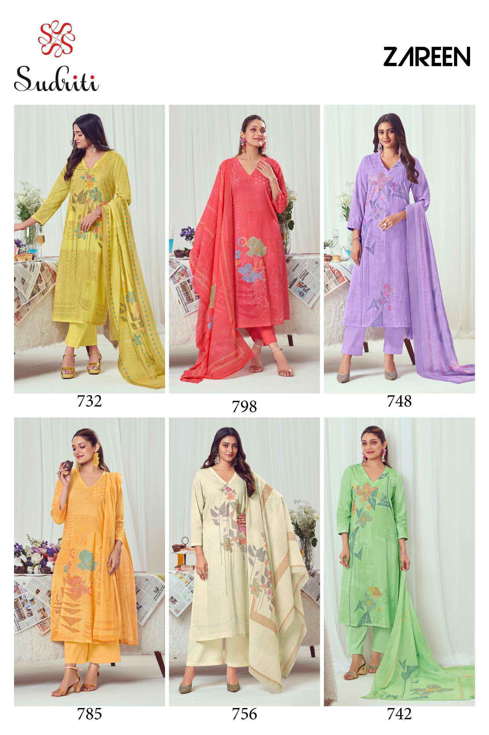 Sudriti Zareen Cotton Salwar Kameez Wholesale Rate ( 6 Pcs Catalog )