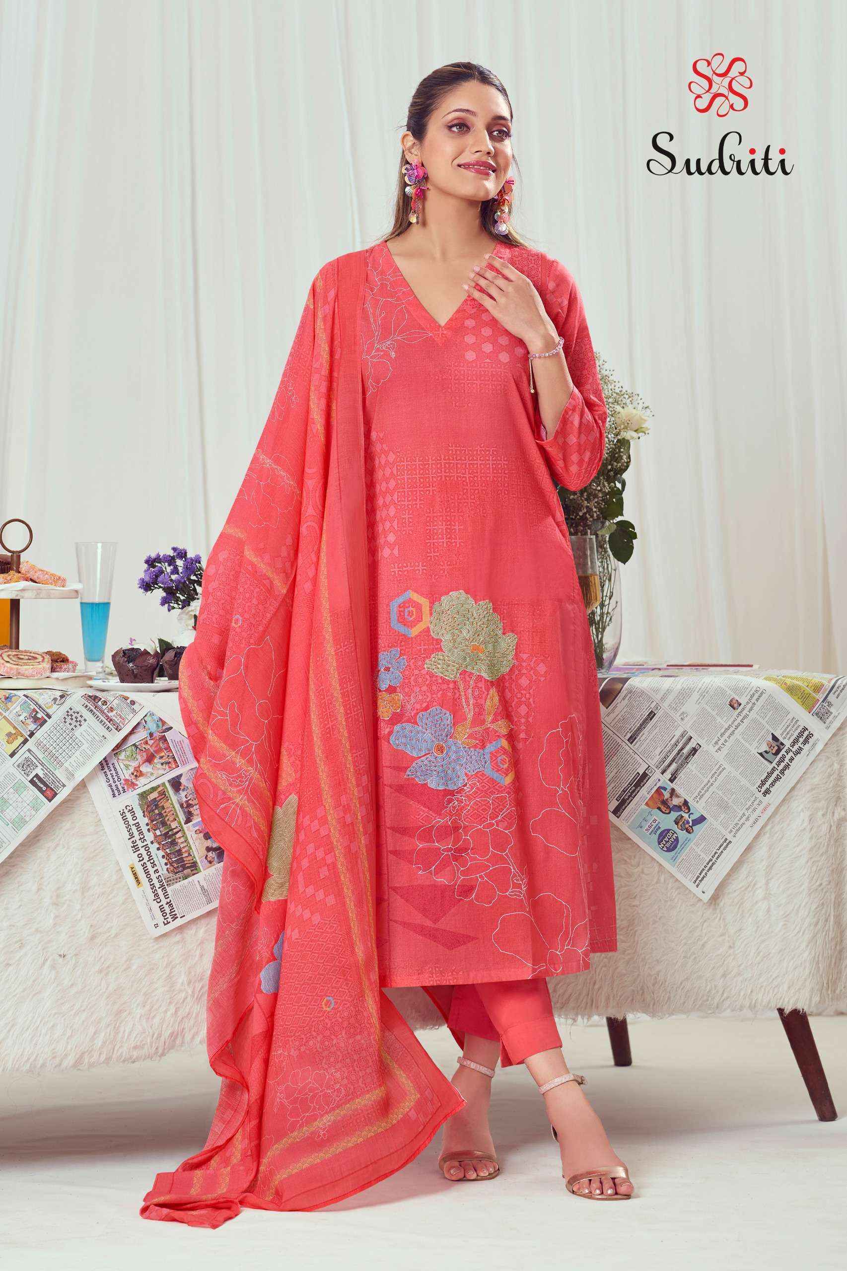 Sudriti Zareen Cotton Salwar Kameez Wholesale Rate ( 6 Pcs Catalog )
