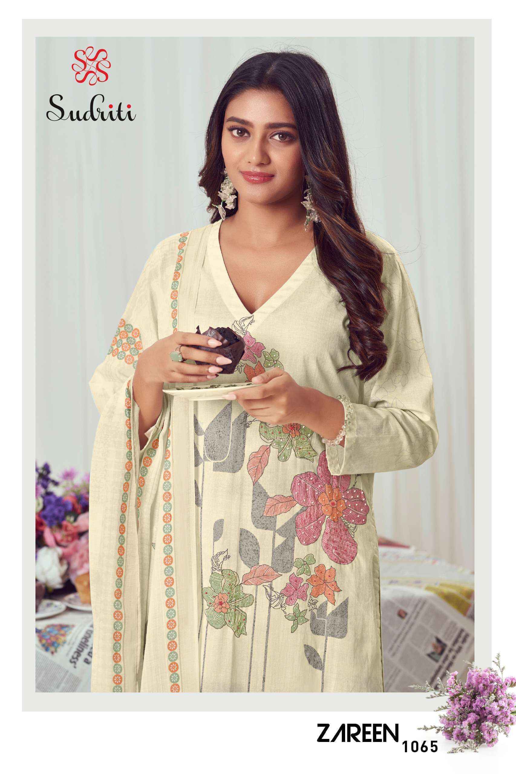 Sudriti Zareen Cotton Salwar Kameez Wholesale Rate ( 6 Pcs Catalog )