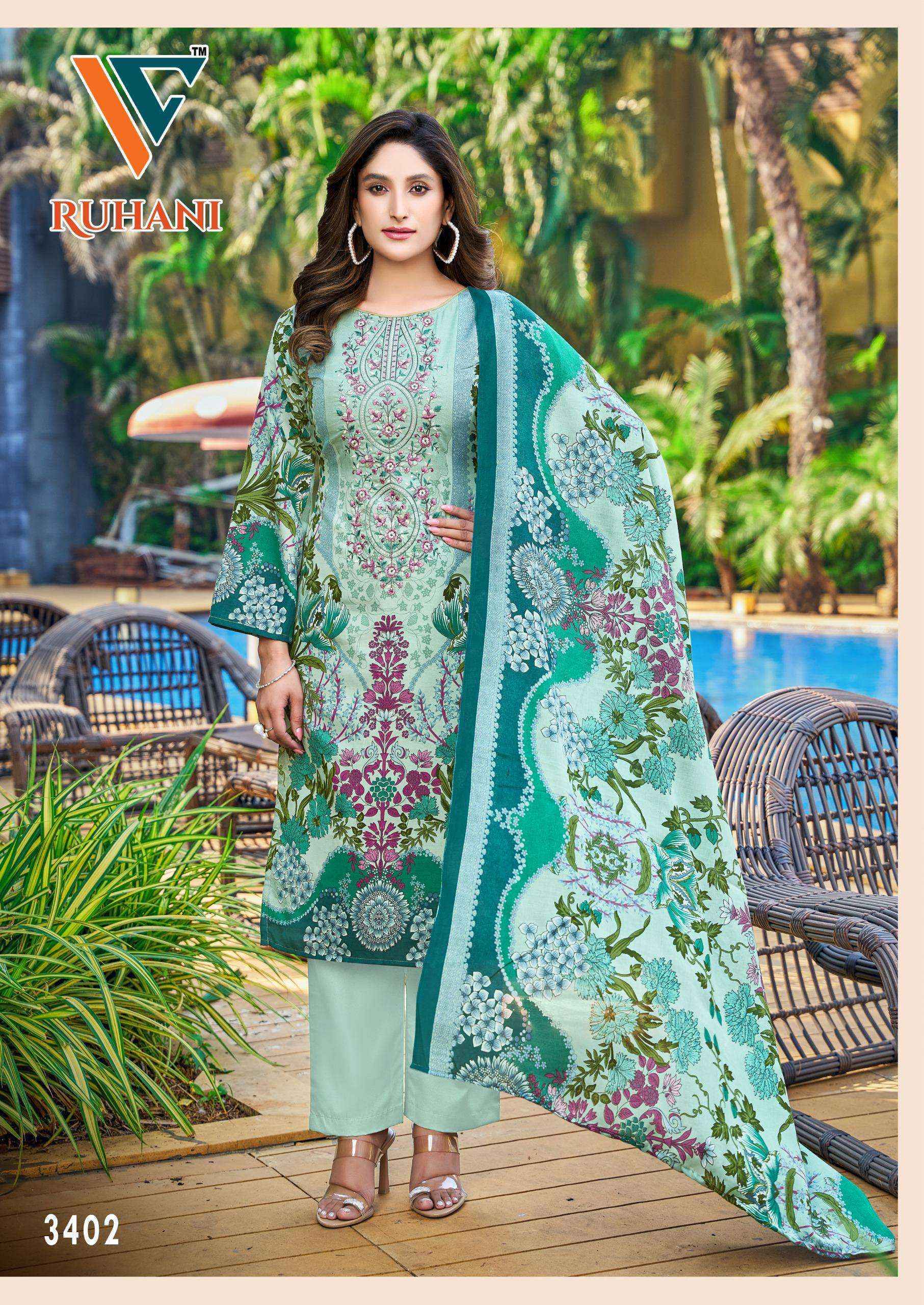 Vandana Creation Ruhani Vol 34 Cotton Salwar Kameez Wholesale Rate ( 8 Pcs Catalog )