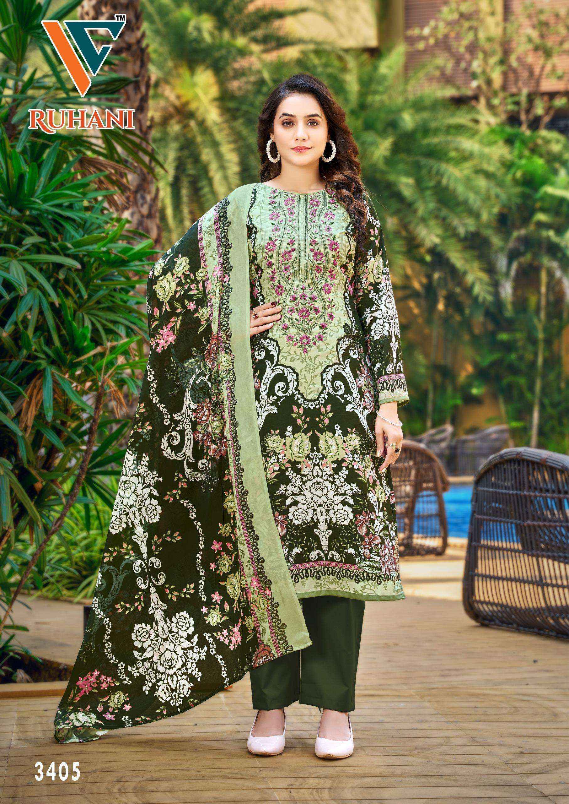 Vandana Creation Ruhani Vol 34 Cotton Salwar Kameez Wholesale Rate ( 8 Pcs Catalog )