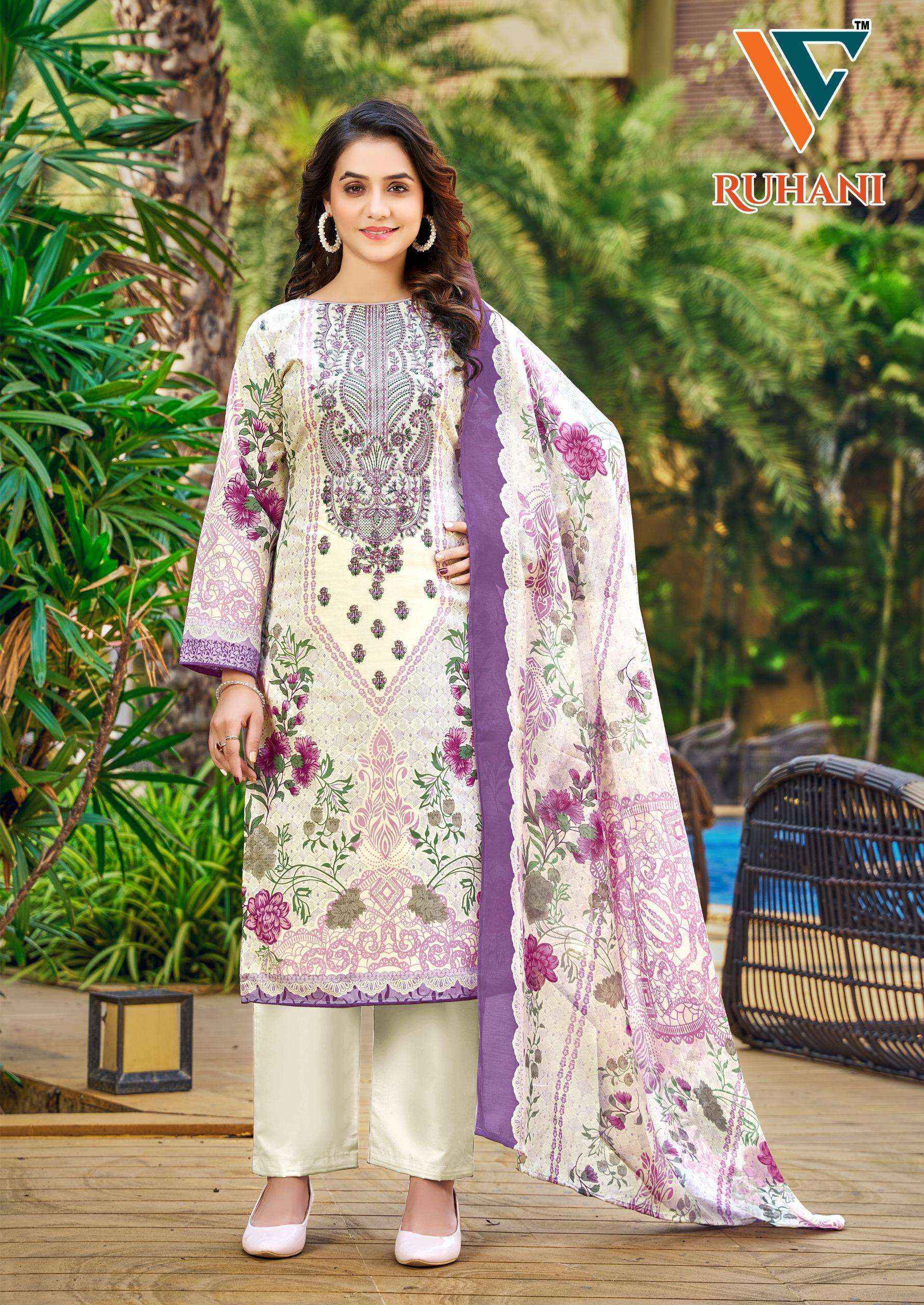 Vandana Creation Ruhani Vol 34 Cotton Salwar Kameez Wholesale Rate ( 8 Pcs Catalog )