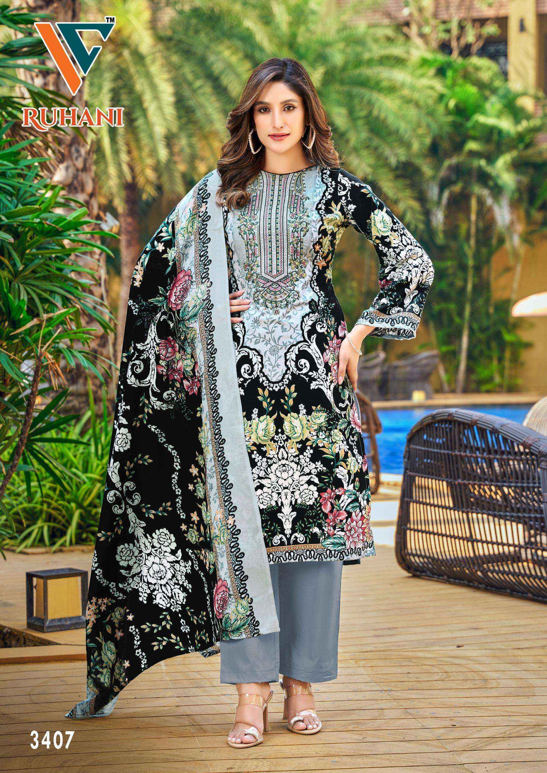 Vandana Creation Ruhani Vol 34 Cotton Salwar Kameez Wholesale Rate ( 8 Pcs Catalog )