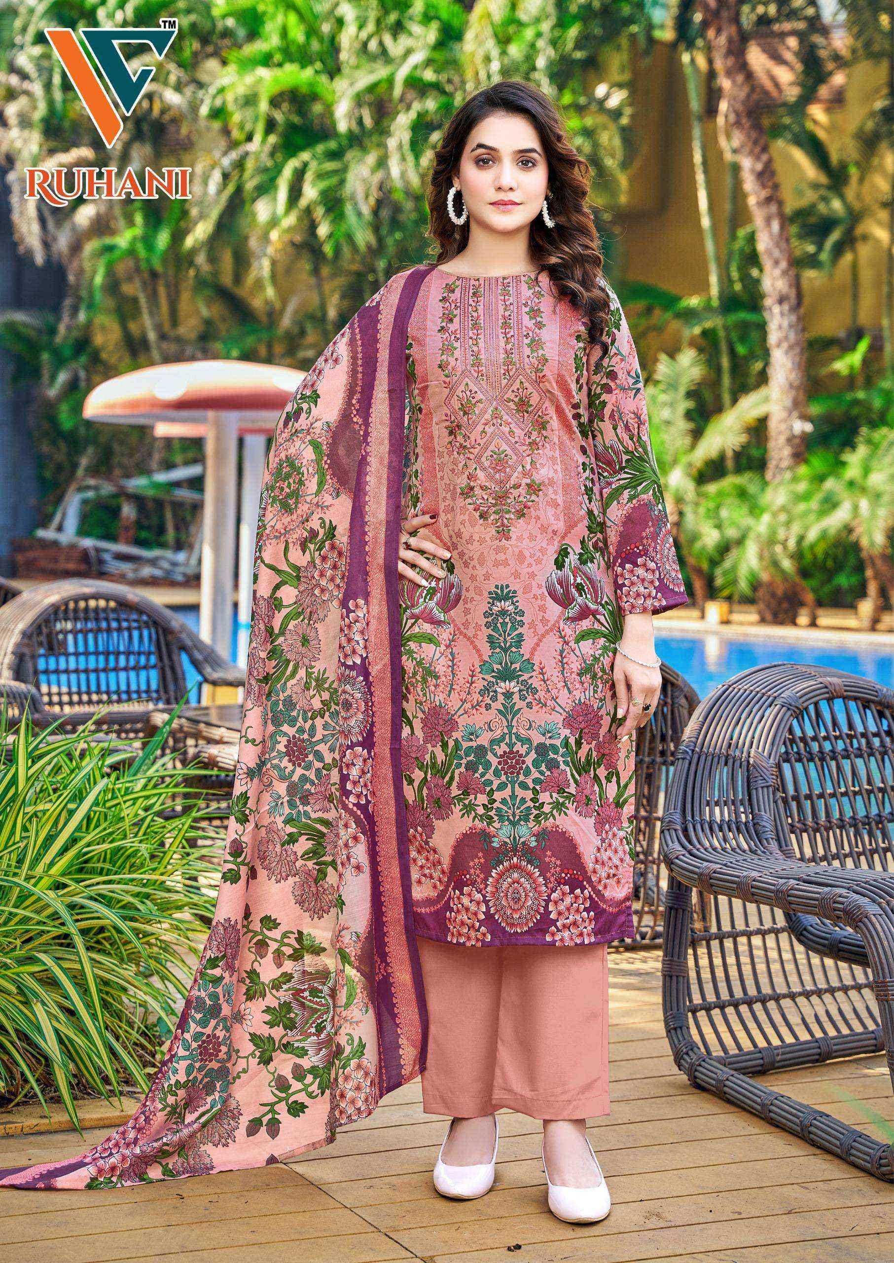 Vandana Creation Ruhani Vol 34 Cotton Salwar Kameez Wholesale Rate ( 8 Pcs Catalog )