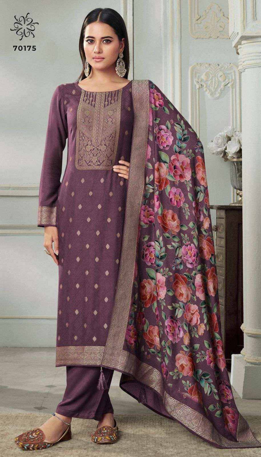 Vinay Fashion Kervin Aadhira Vol 7 Pashmina Jacquard Salwar Kameez Wholesale Rate ( 6 Pcs Catalog )