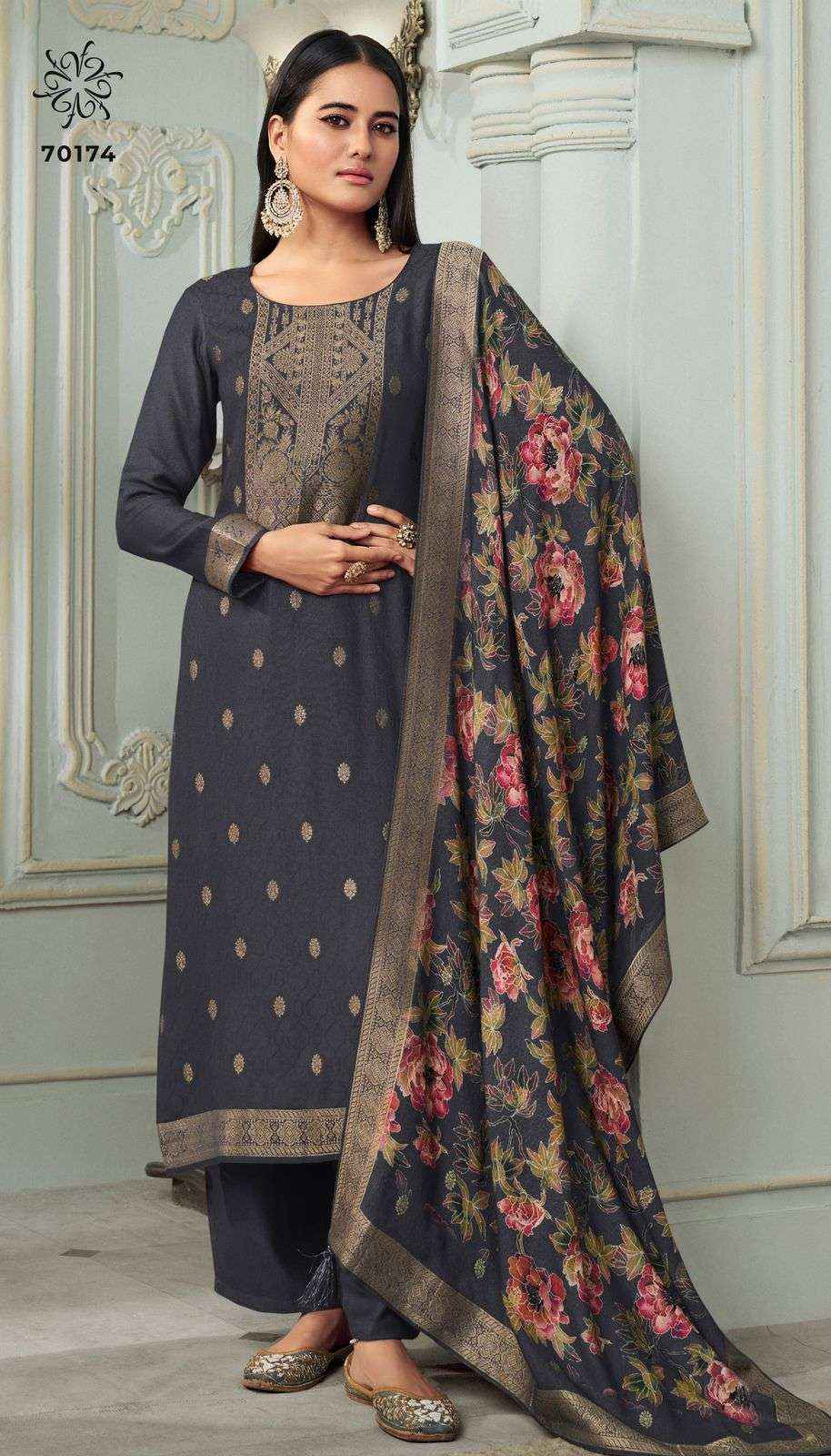 Vinay Fashion Kervin Aadhira Vol 7 Pashmina Jacquard Salwar Kameez Wholesale Rate ( 6 Pcs Catalog )