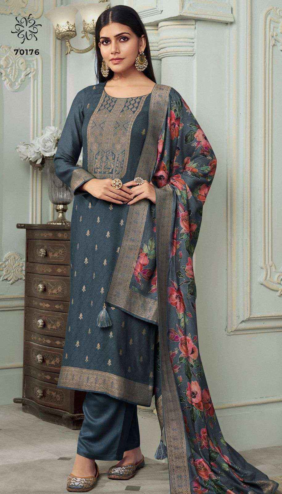 Vinay Fashion Kervin Aadhira Vol 7 Pashmina Jacquard Salwar Kameez Wholesale Rate ( 6 Pcs Catalog )