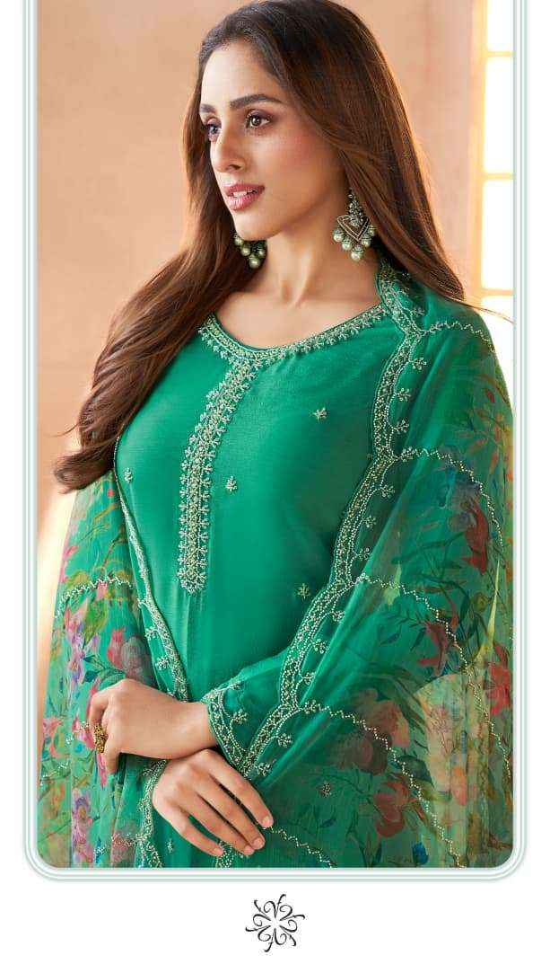 Vinay Fashion Kuleesh Anmol Wedding Wear Organza Salwar Kameez Wholesale Rate ( 4 Pcs Catalog )