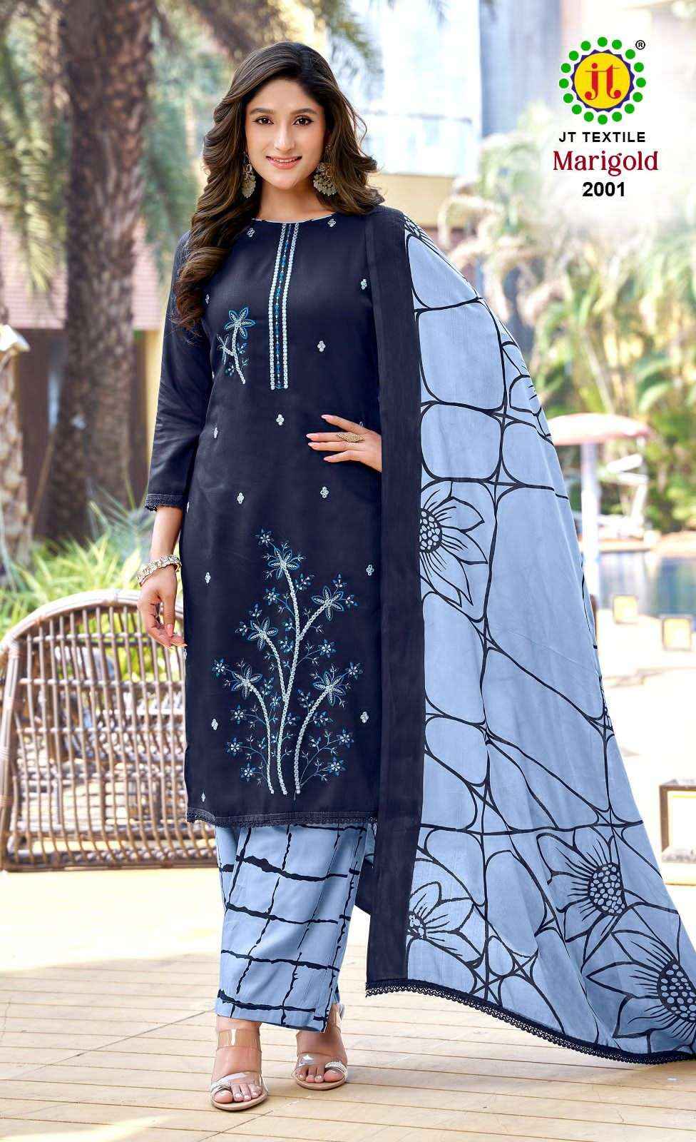 Jt Marigold Salwar Kameez Wholesale Rate ( 5 Pcs Catalog )