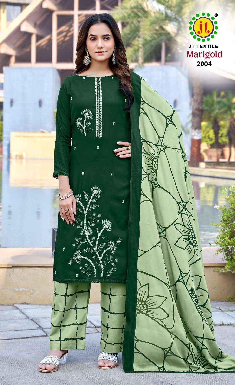 Jt Marigold Salwar Kameez Wholesale Rate ( 5 Pcs Catalog )