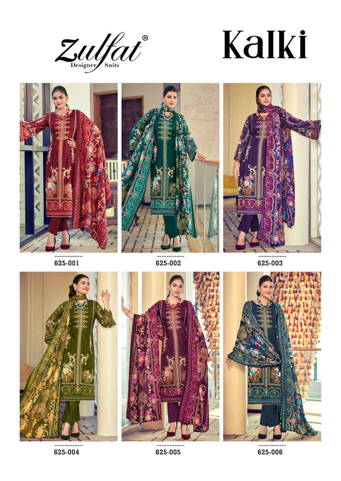 Zulfat Kalki Viscouse Salwar Kameez Wholesale Rate ( 6 Pcs Catalog )