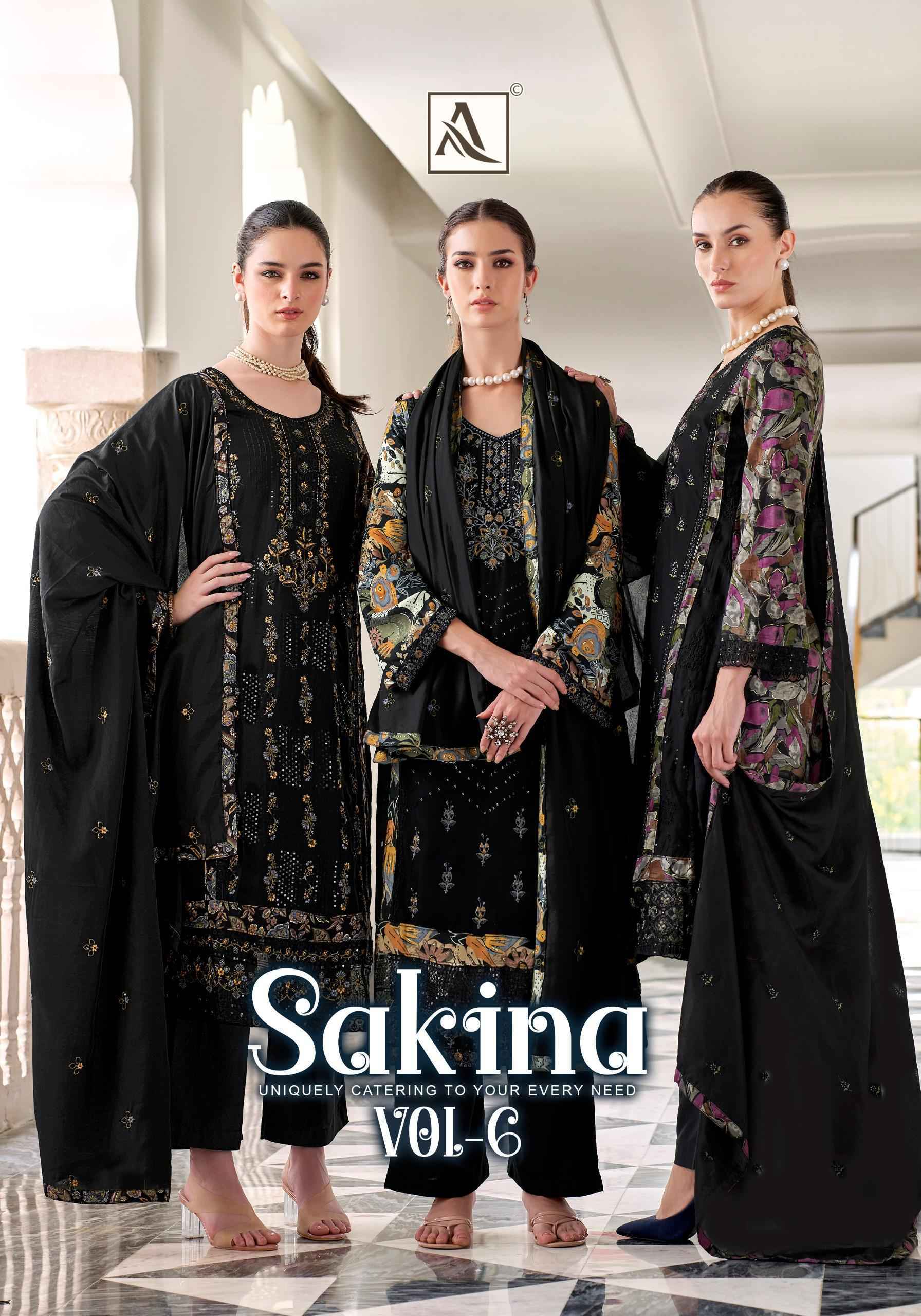 Alok Sakina Viscose Reyon Dress Material Wholesale Online Price ( 6 pcs Catalogue )