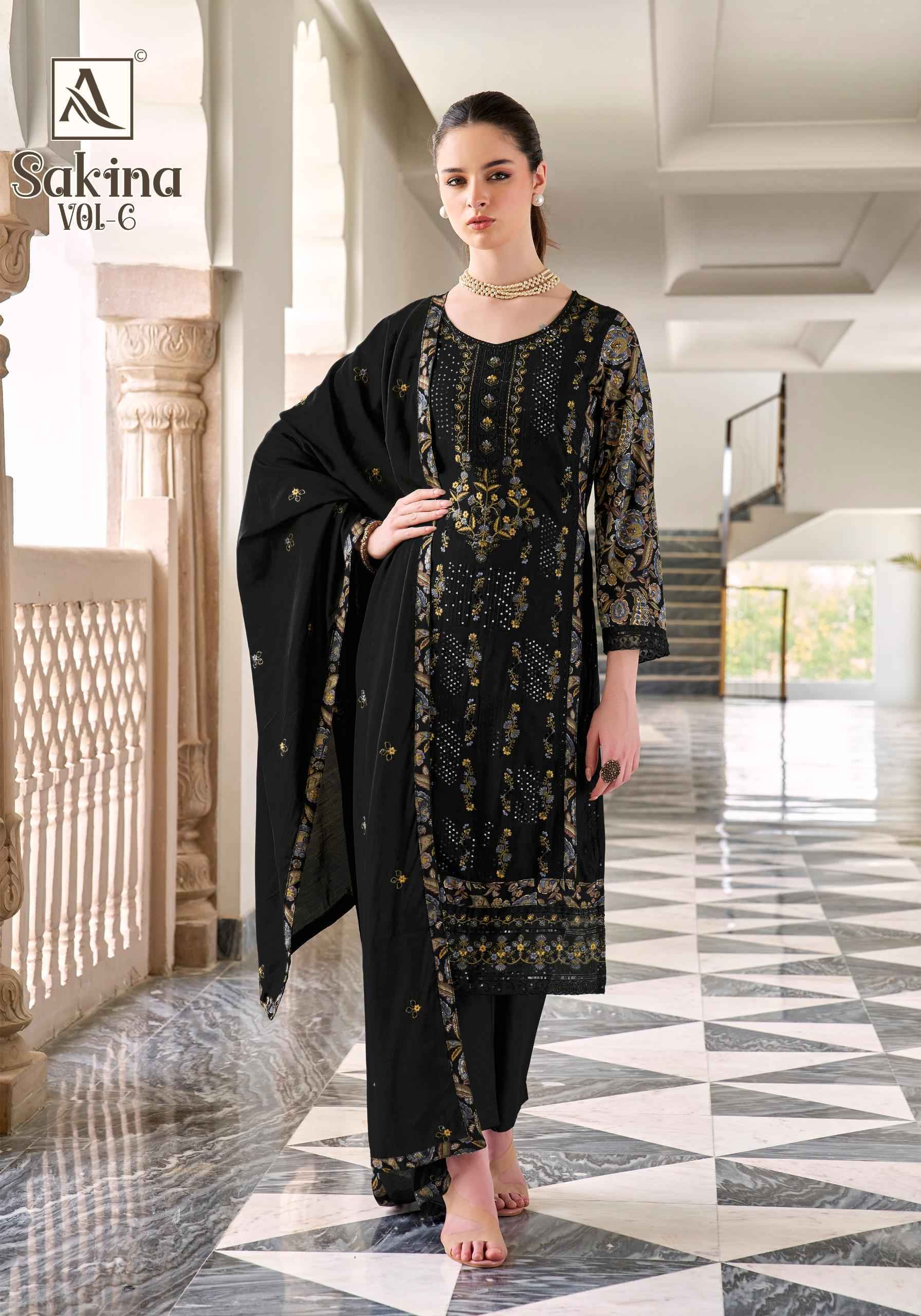 Alok Sakina Viscose Reyon Dress Material Wholesale Online Price ( 6 pcs Catalogue )