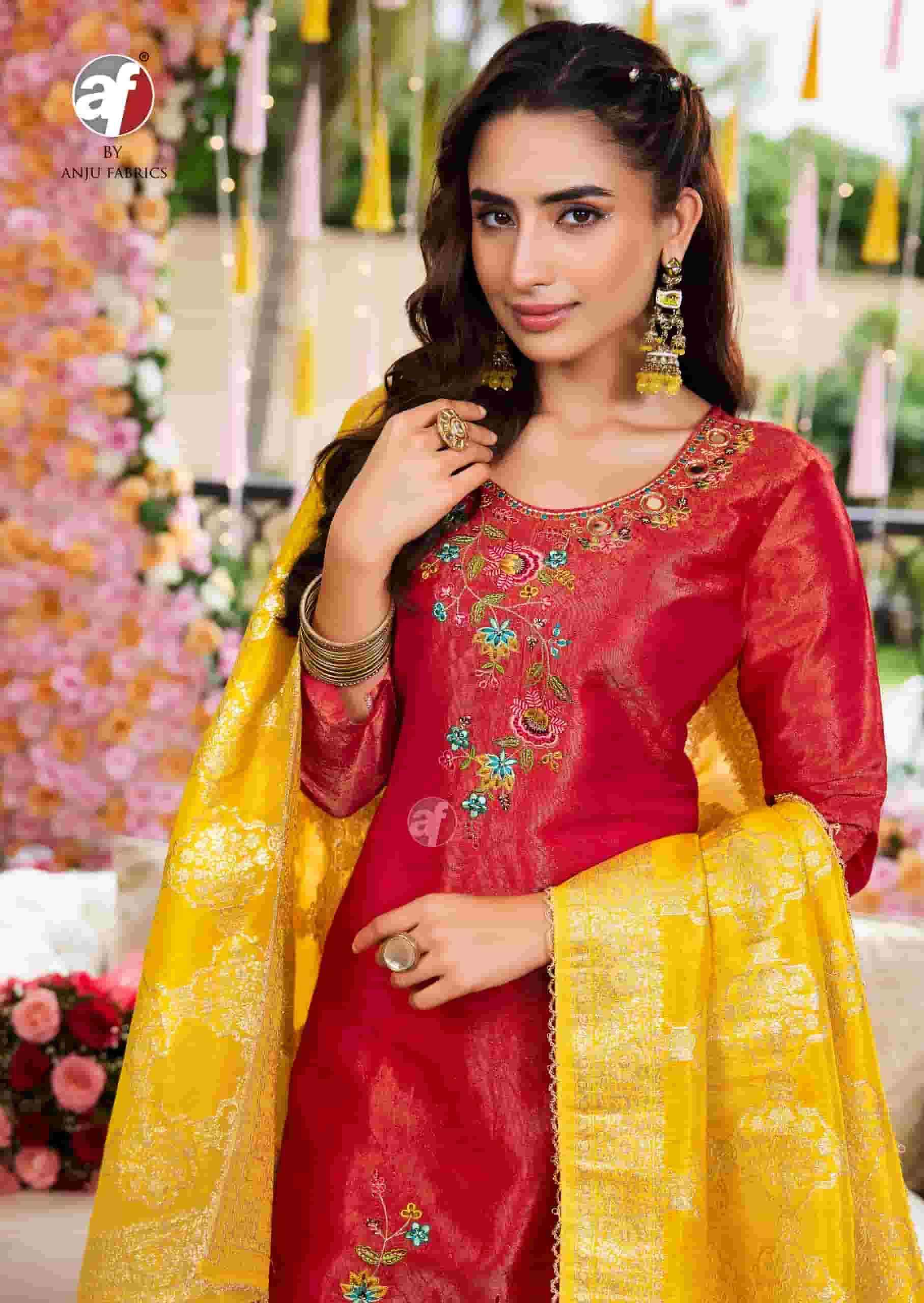 Anju Fabrics By Af Stock Out Rangat Party Wear Collection At Wholesale Price ( 6 Pcs Catalogue )