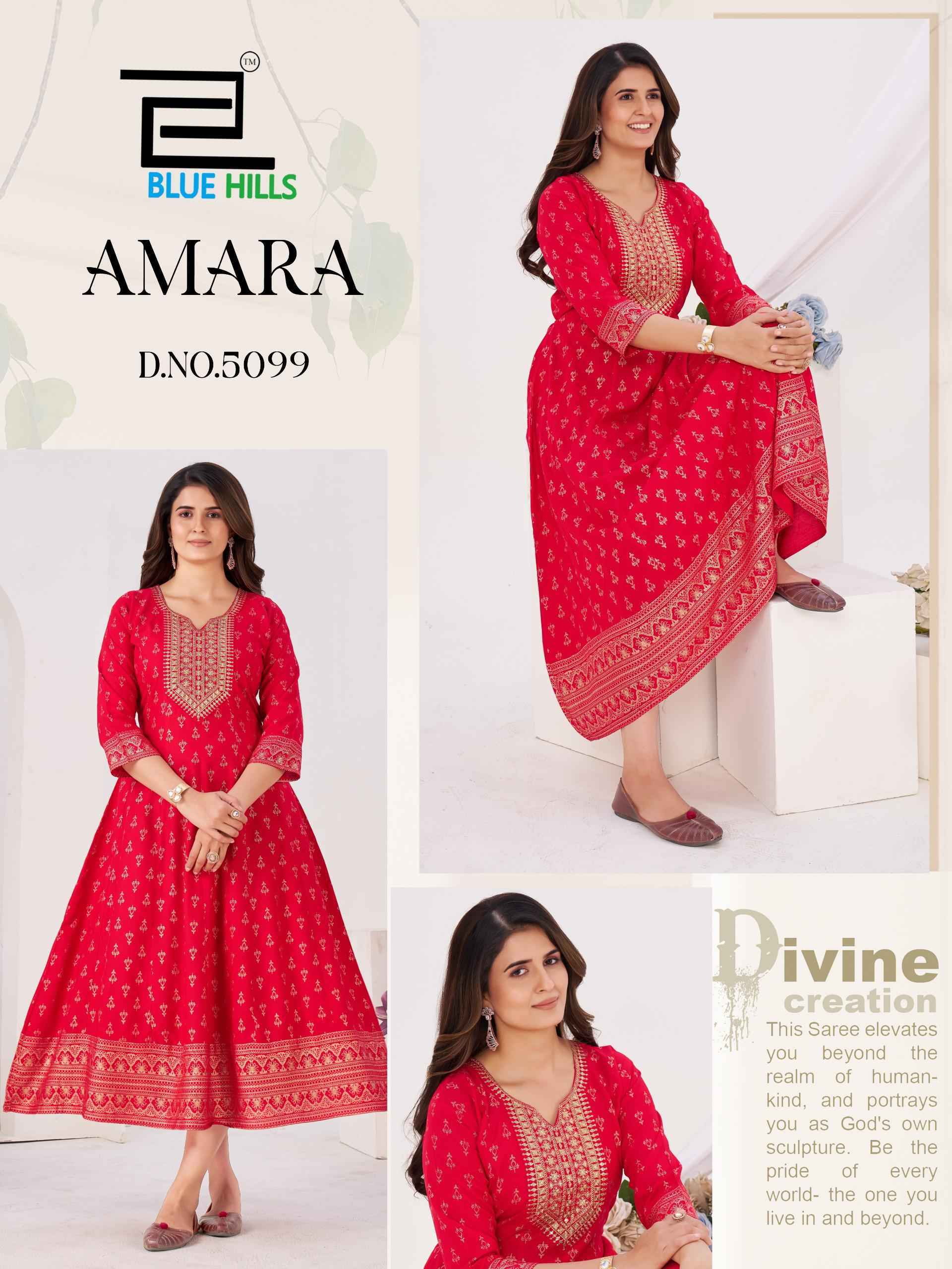 Blue Hills Amara Rayon Gown Wholesale Online Shopping ( 6 pcs Catalogue )