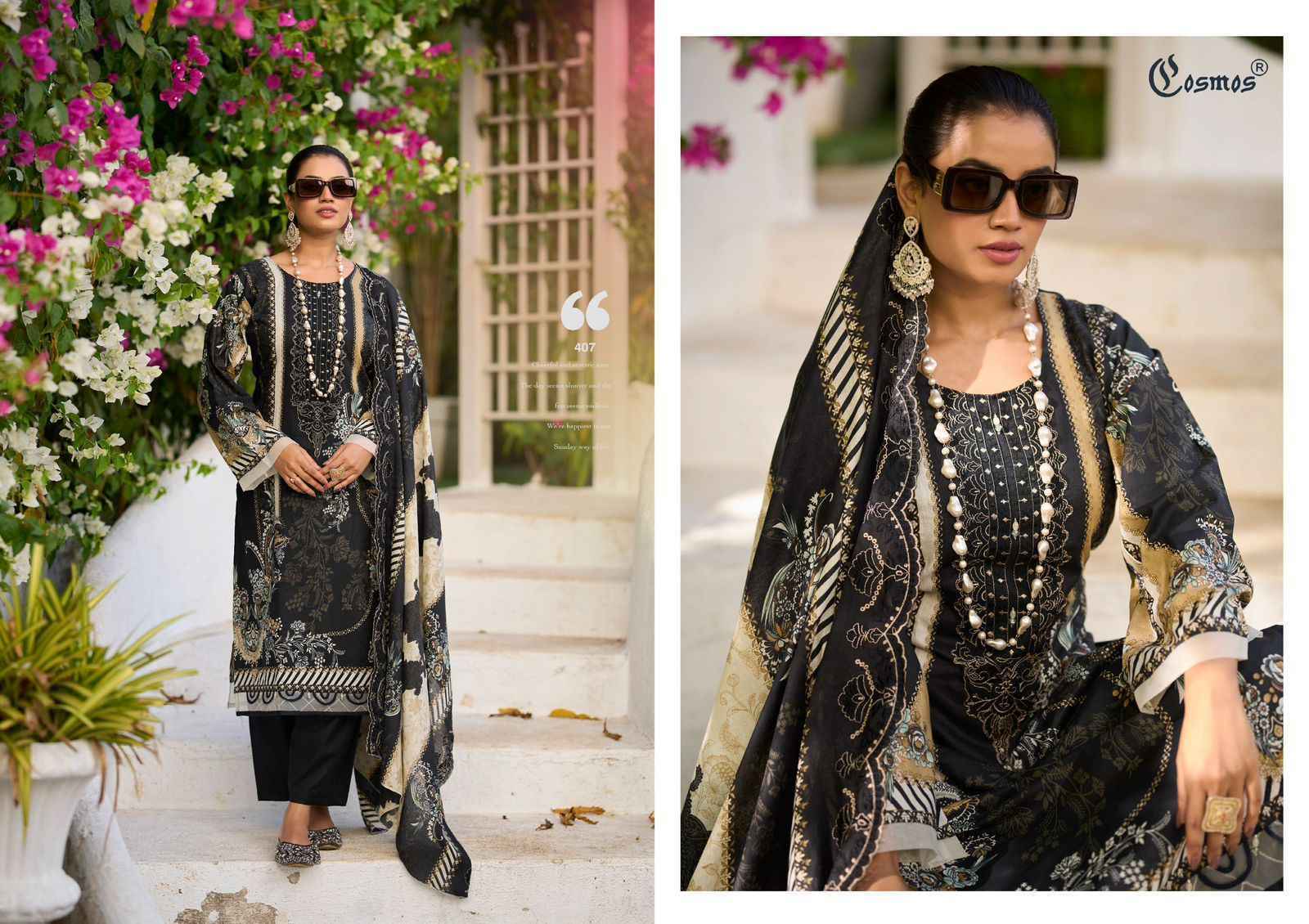 Cosmos Needle Wonder Vol 4 Lawn Cotton Salwar Kameez Wholesale Rate ( 8 Pcs Catalog )