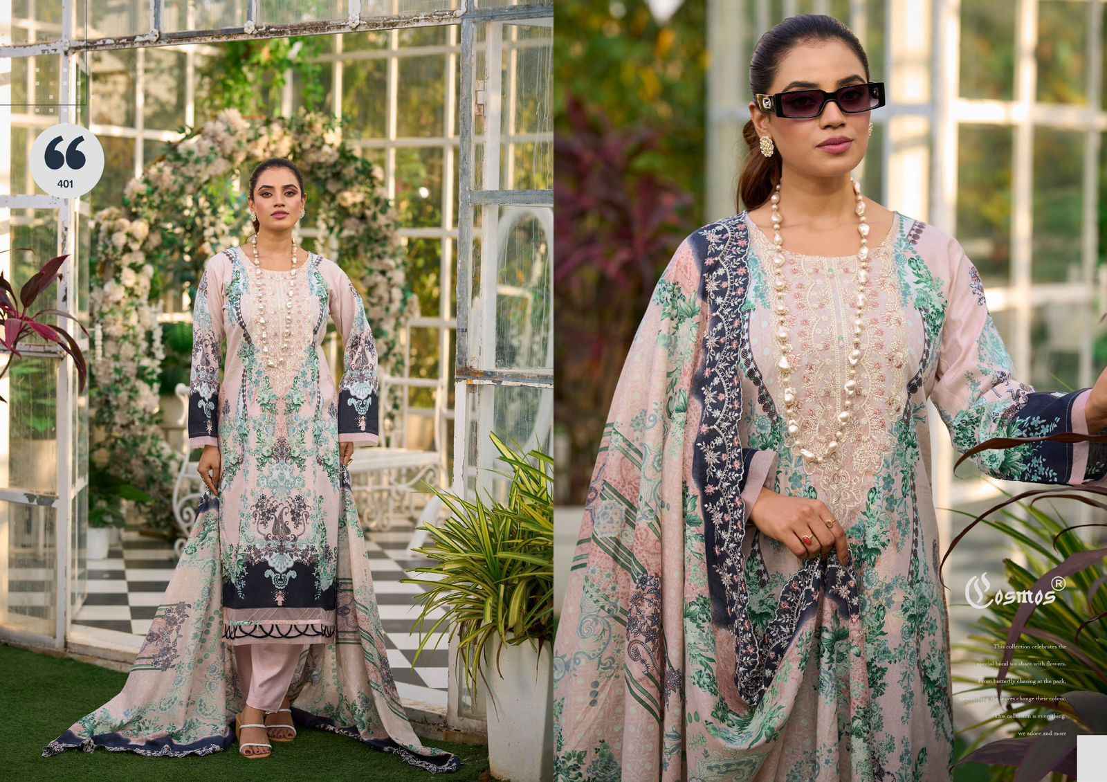 Cosmos Needle Wonder Vol 4 Lawn Cotton Salwar Kameez Wholesale Rate ( 8 Pcs Catalog )