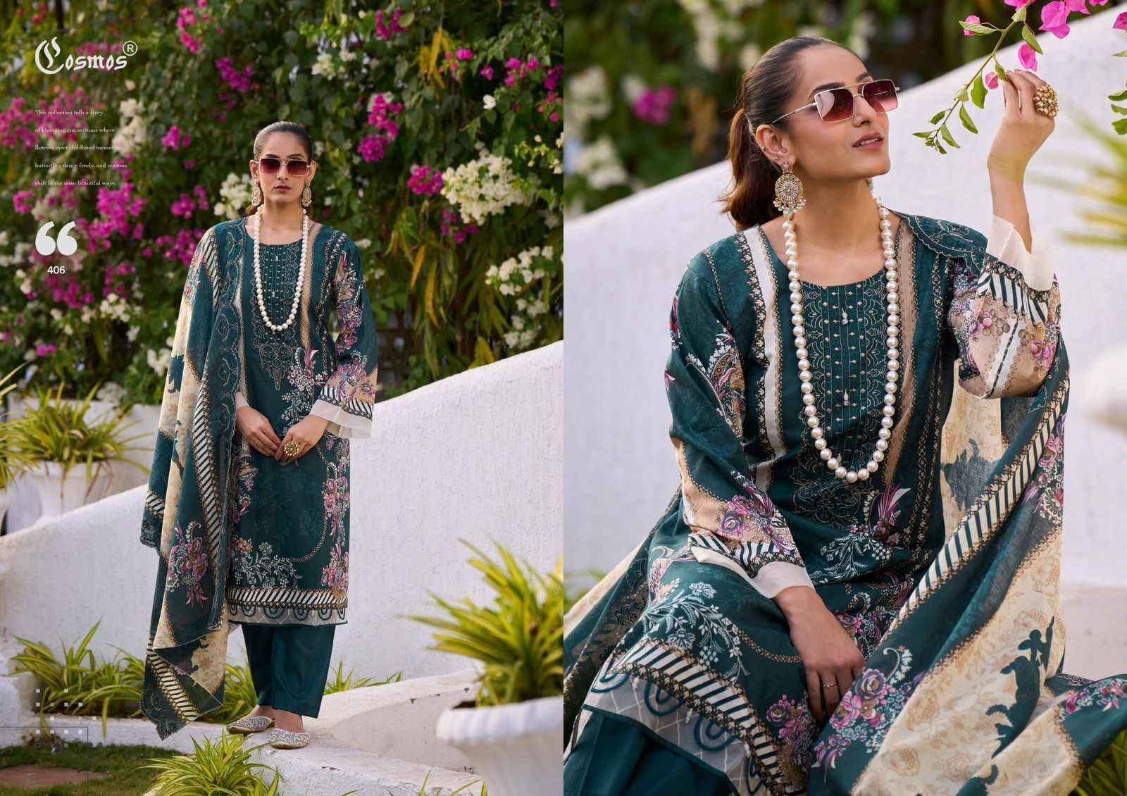 Cosmos Needle Wonder Vol 4 Lawn Cotton Salwar Kameez Wholesale Rate ( 8 Pcs Catalog )
