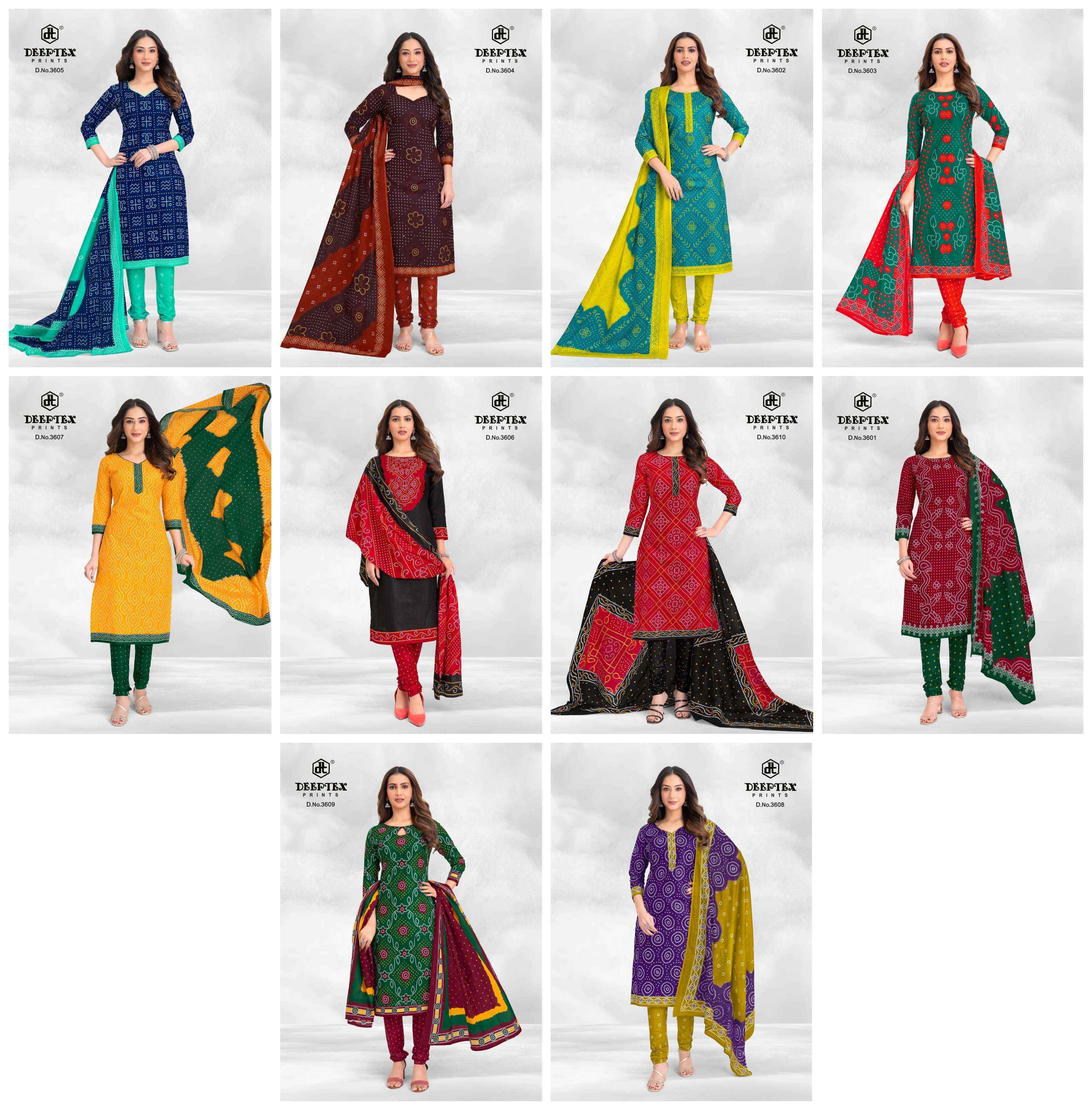 Deeptex Classic Chunaris Vol 36 Cotton Salwar Kameez Wholesale Rate ( 10 Pcs Catalog )