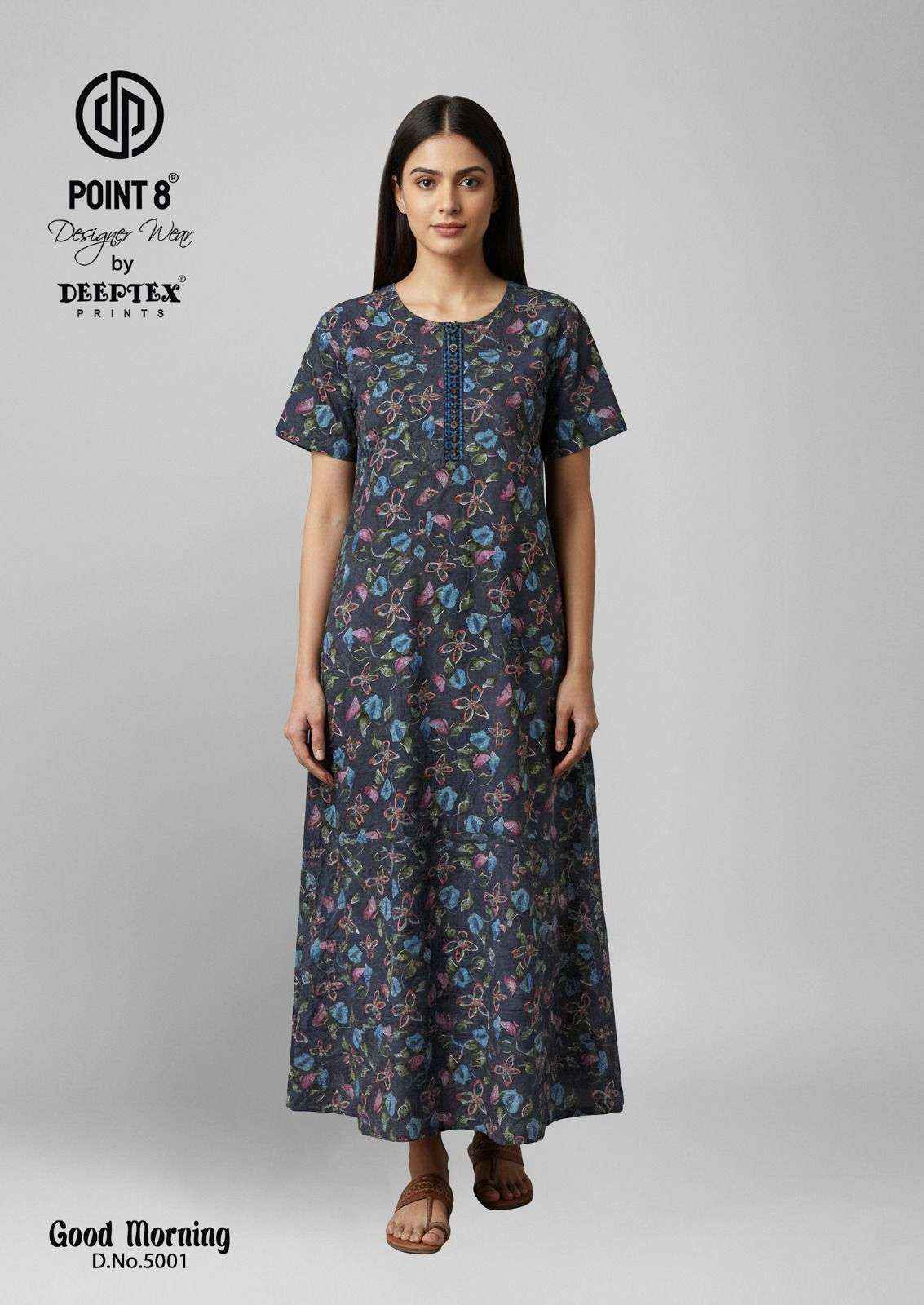 Deeptex Good Mornig Vol 5 Pure Cotton Nighty Wholesale Price ( 10 Pcs Catalogue )