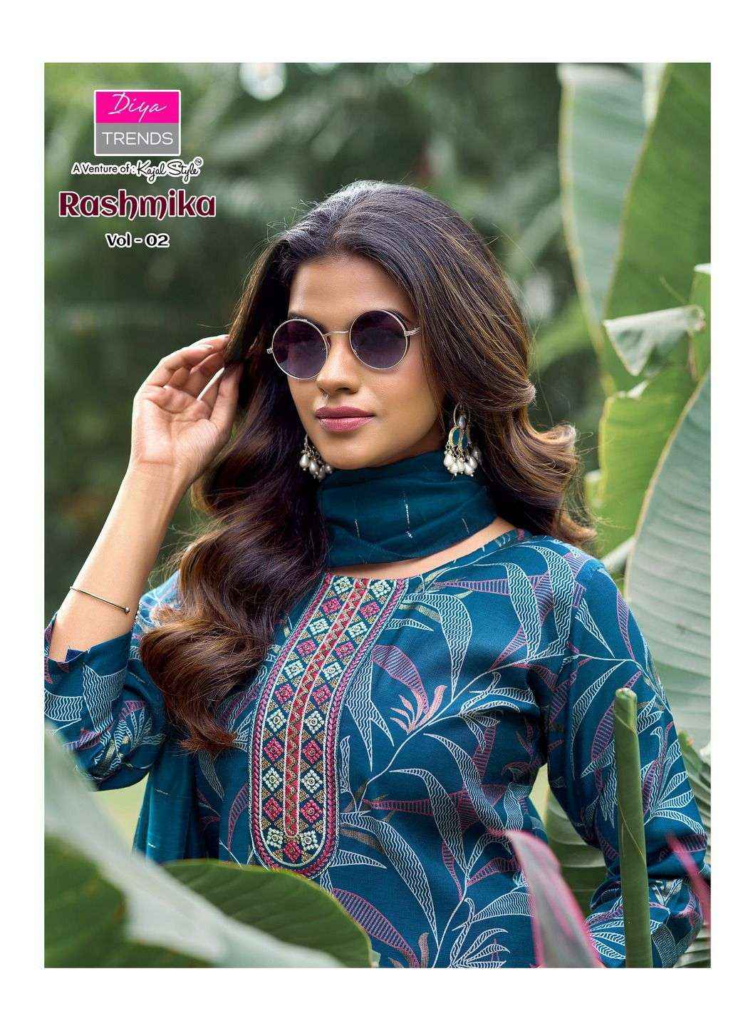Diya Trends Rahsmika Vol 2 Exclusive Fancy 3 Piece Pair Wholesale Rate ( 8 Pcs Catalog )