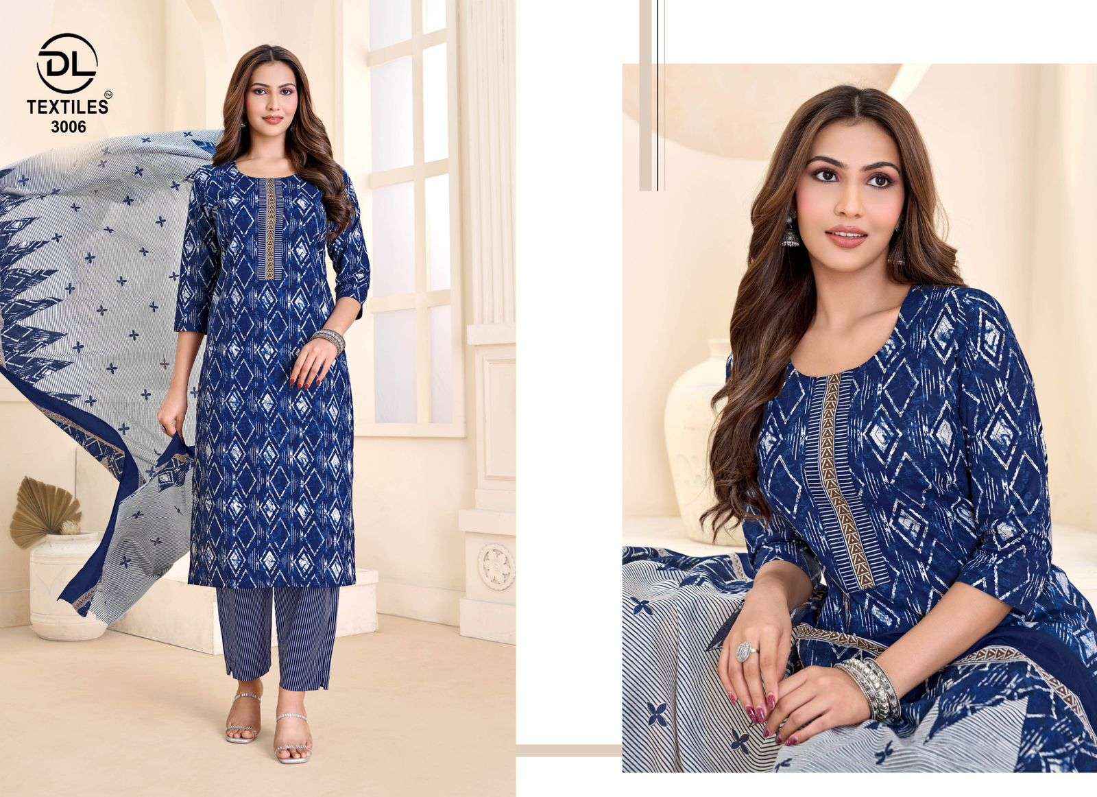 Dl Textile Nayarang Vol 3 Pure Cotton Readymade Suits Wholesale Price ( 10 Pcs Catalogue )