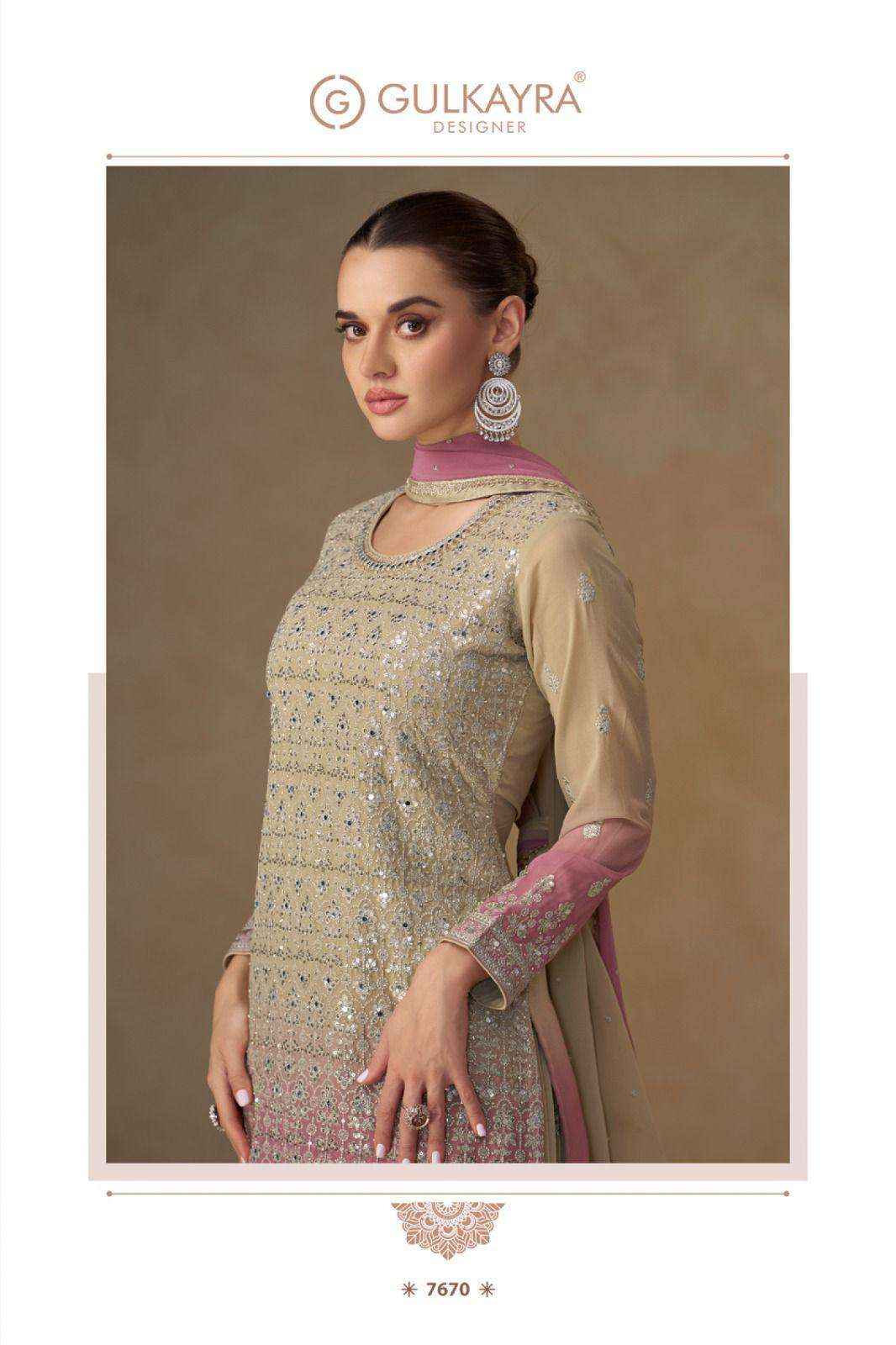 Gulkayra Shivani 7668 To 7670 Designer Palazzo Partywear Suit Wholesale Rate ( 3 Pcs Catalog )