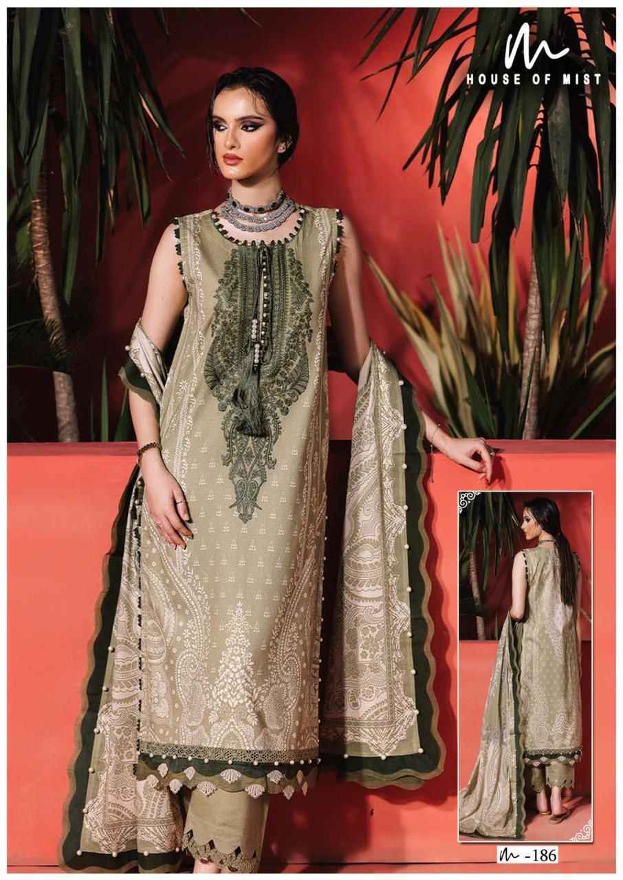 House Of Mist Ghazal Cotton Collection Vol 19 Cotton Salwar Kameez Wholesale Rate ( 6 Pcs Catalog )