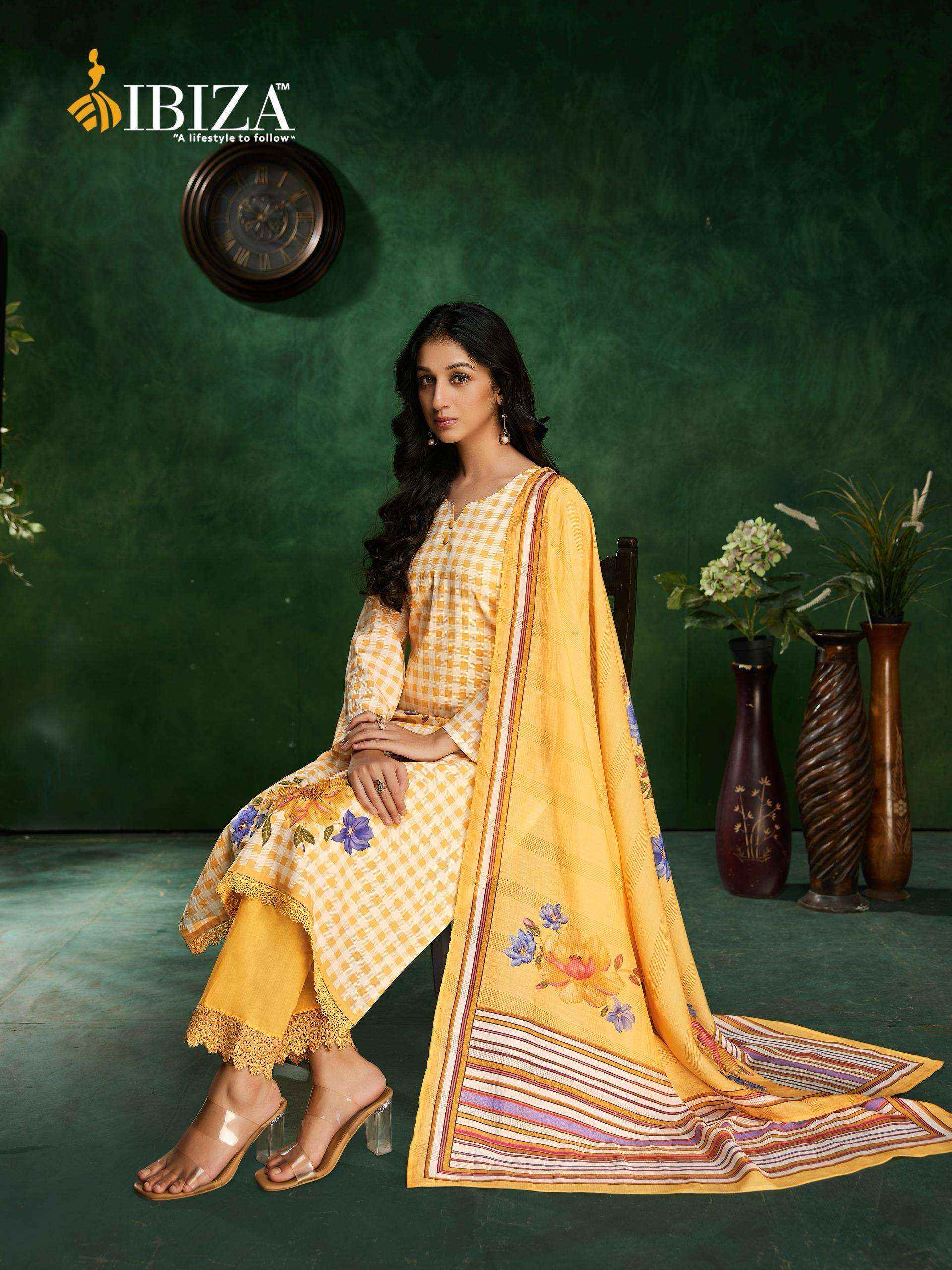 Ibiza Cherry Pure Lawn Cotton Ladies Salwar Kameez Wholesale Rate ( 4 Pcs Catalog )