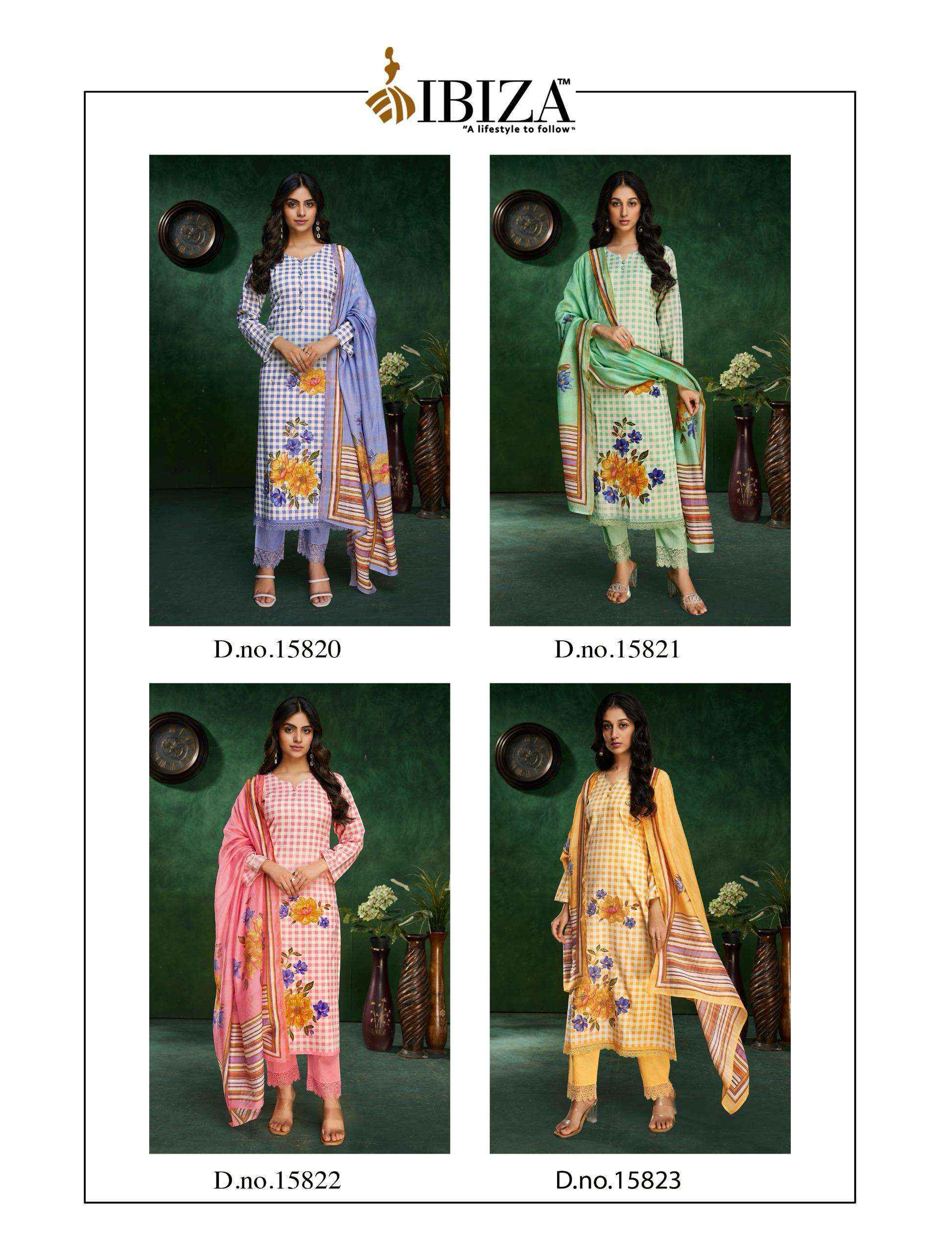 Ibiza Cherry Pure Lawn Cotton Ladies Salwar Kameez Wholesale Rate ( 4 Pcs Catalog )