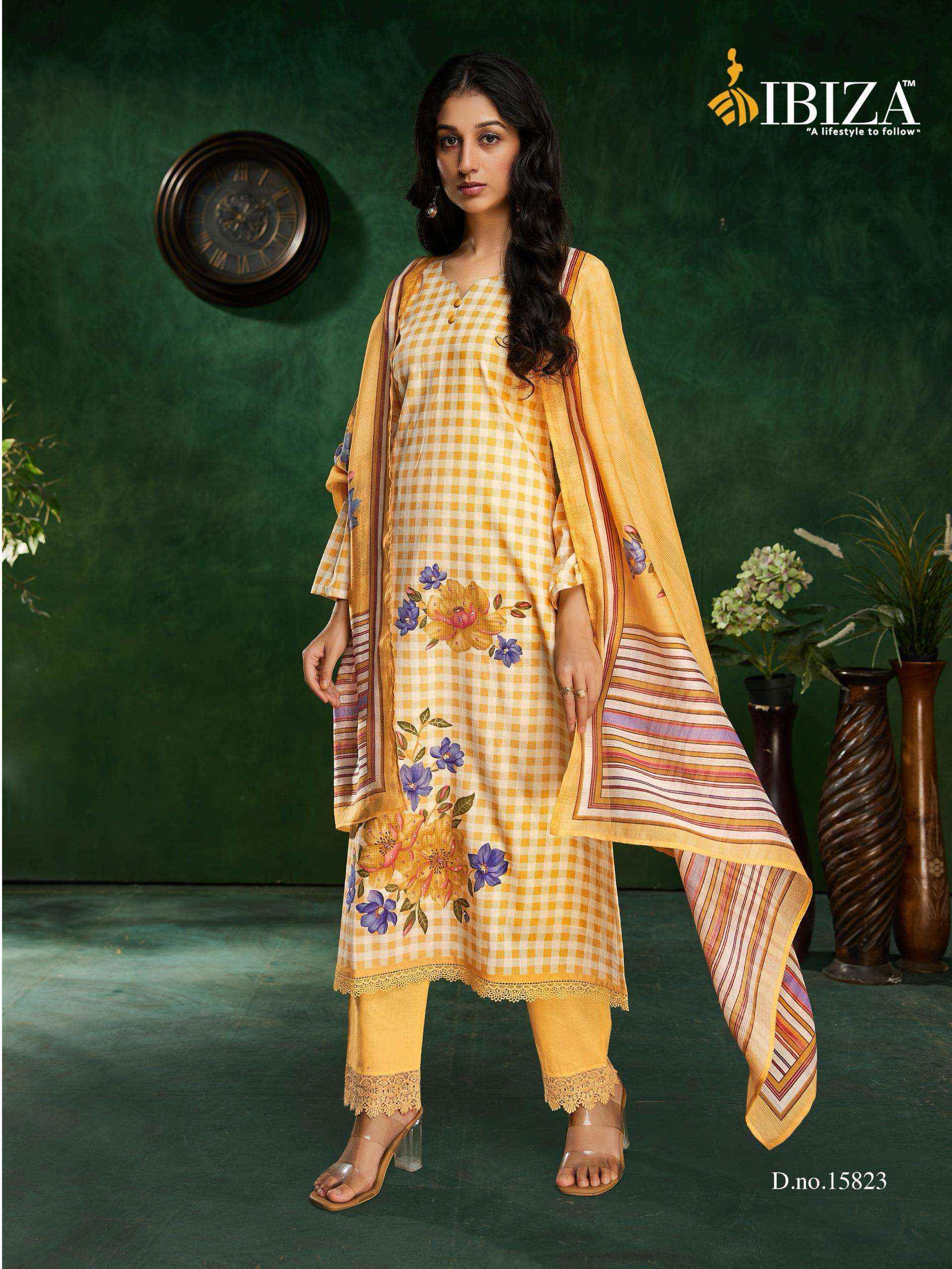 Ibiza Cherry Pure Lawn Cotton Ladies Salwar Kameez Wholesale Rate ( 4 Pcs Catalog )