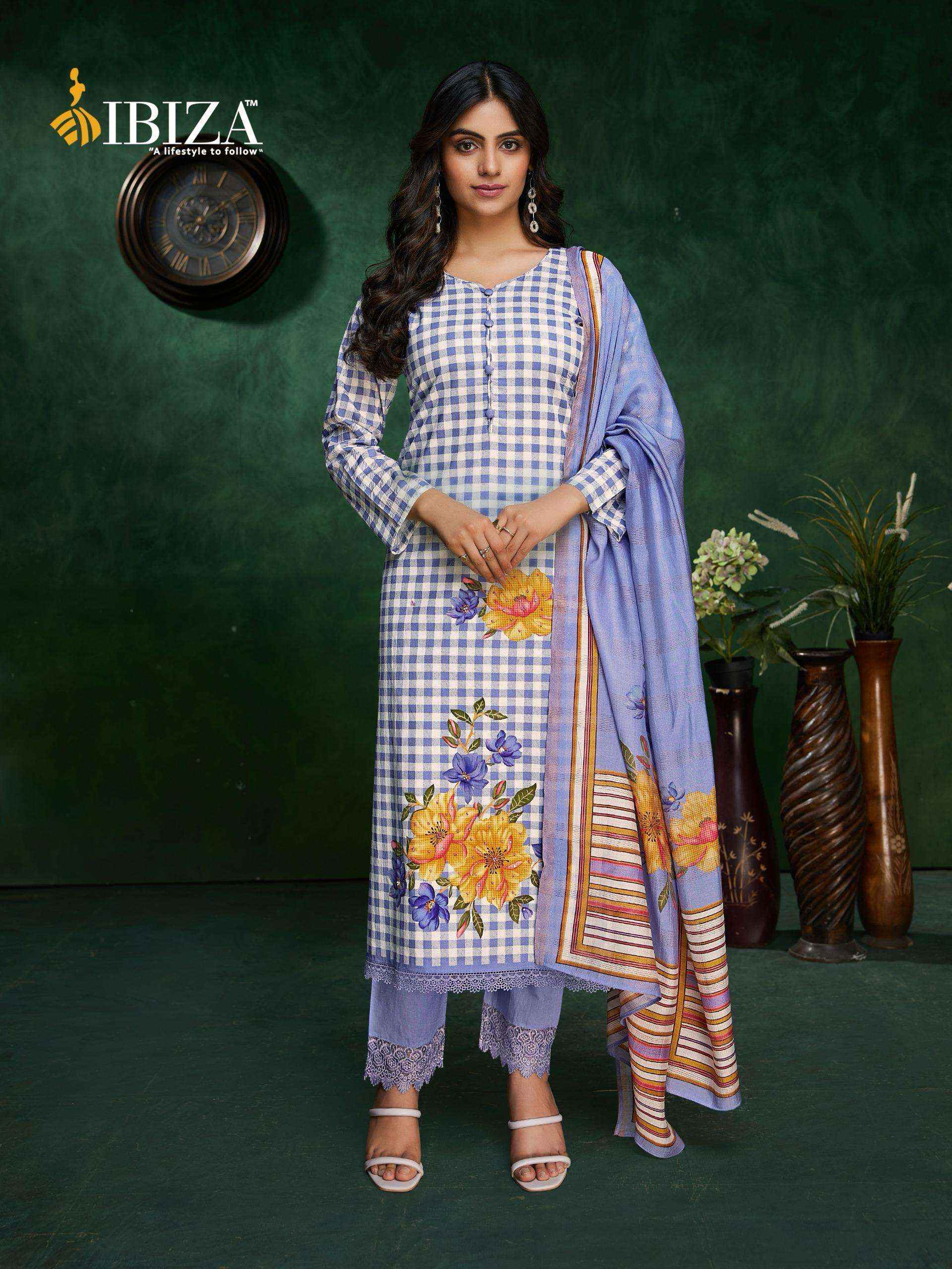 Ibiza Cherry Pure Lawn Cotton Ladies Salwar Kameez Wholesale Rate ( 4 Pcs Catalog )