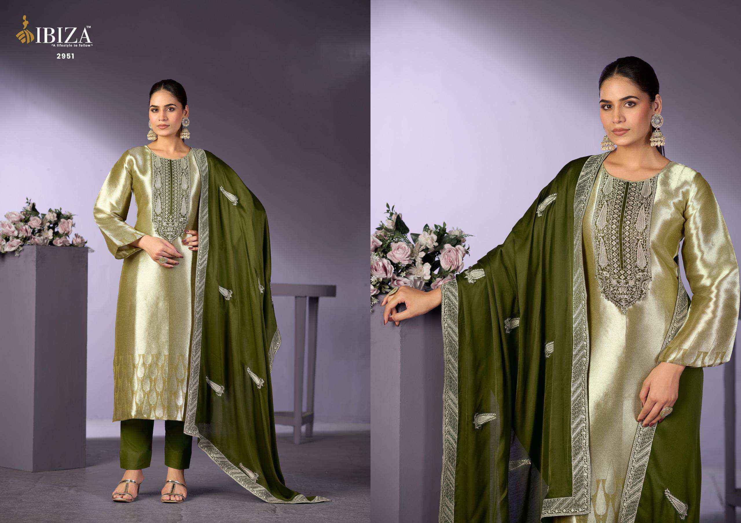 Ibiza Gajari Imrozia Vol 2 Partywear Style Jacquard Dress Material ( 4 Pcs Catalogue )