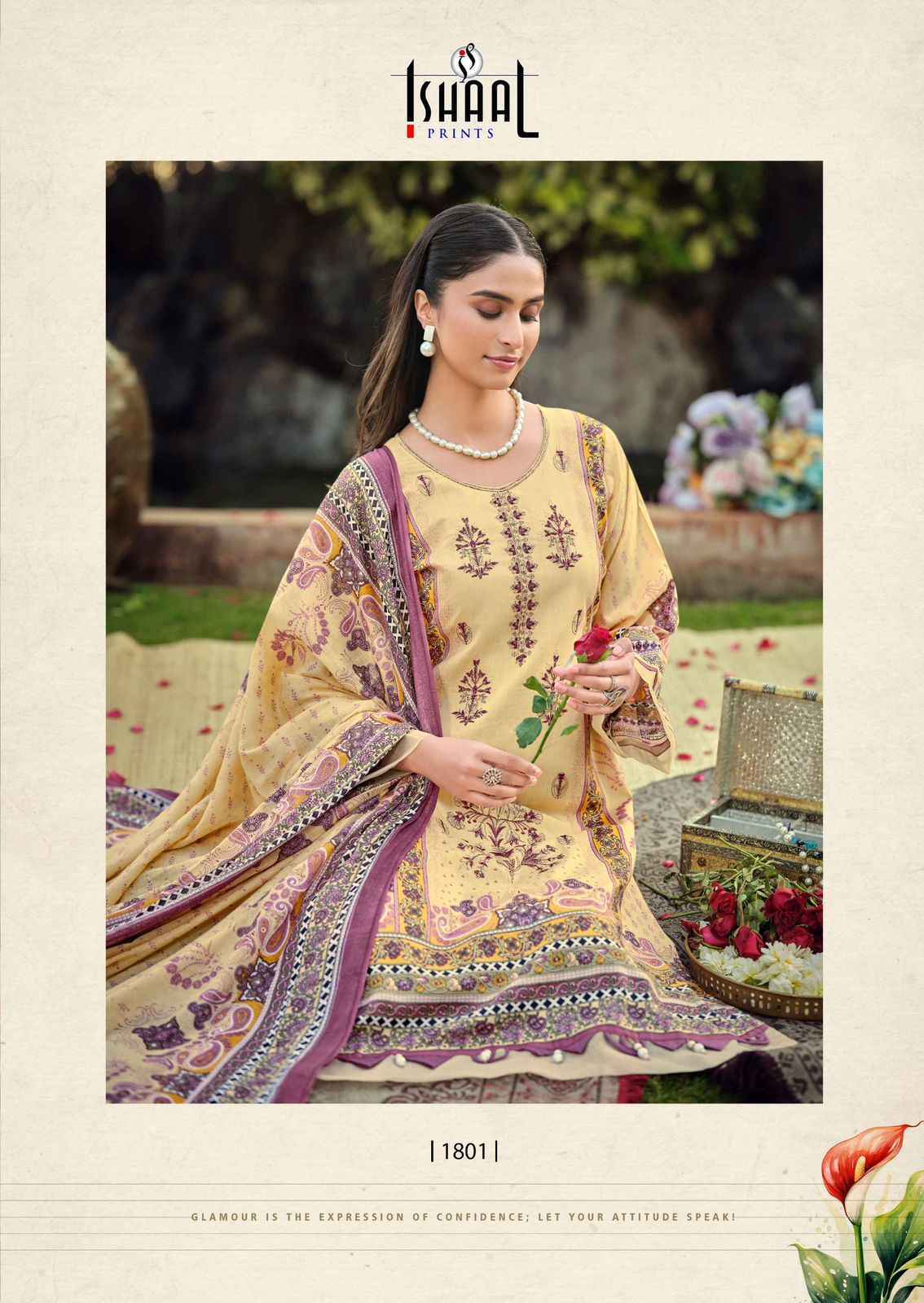 Ishaal Prints Embroidered Vol-18 Lawn Cotton Dress Material Surat Wholesale Market Price ( 10 pcs Catalogue )