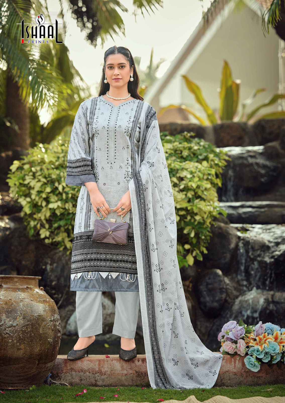 Ishaal Prints Embroidered Vol-18 Lawn Cotton Dress Material Surat Wholesale Market Price ( 10 pcs Catalogue )