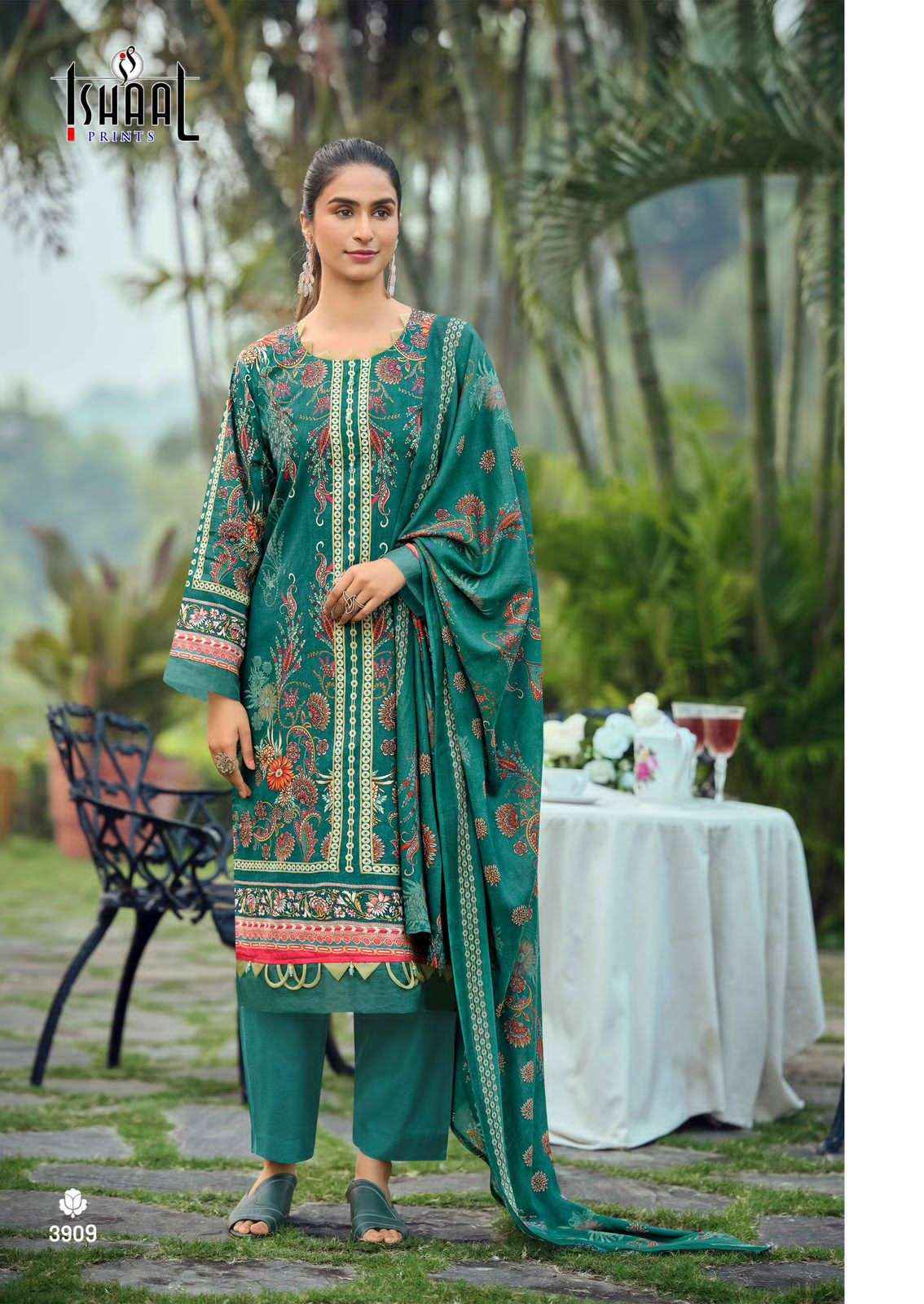 Ishaal Prints Gulmohar Vol 39 Printed Pure Lawn Salwar Kameez Wholesale Rate ( 10 Pcs Catalog )