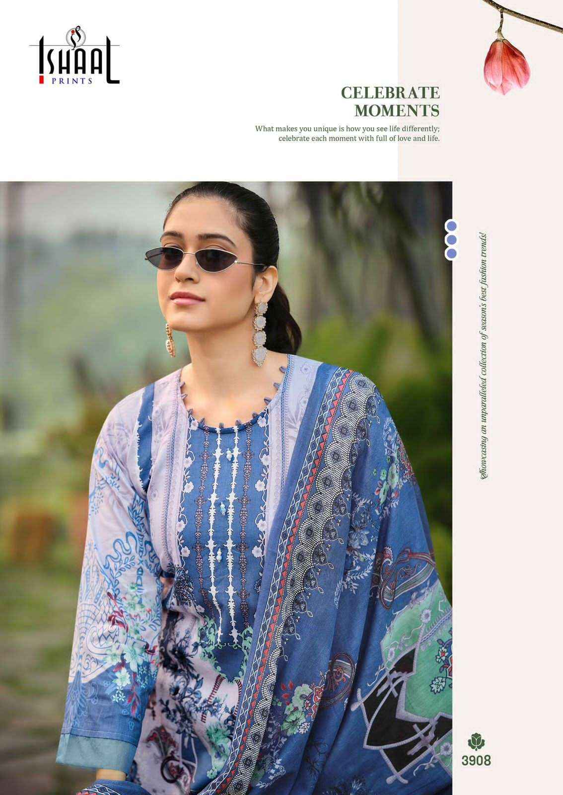 Ishaal Prints Gulmohar Vol 39 Printed Pure Lawn Salwar Kameez Wholesale Rate ( 10 Pcs Catalog )