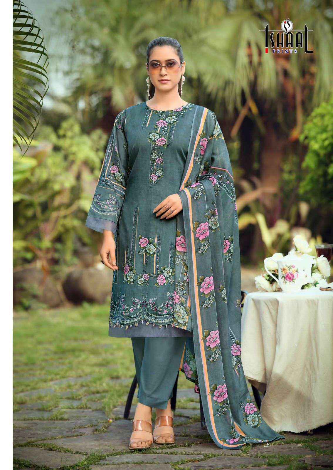 Ishaal Prints Gulmohar Vol 39 Printed Pure Lawn Salwar Kameez Wholesale Rate ( 10 Pcs Catalog )
